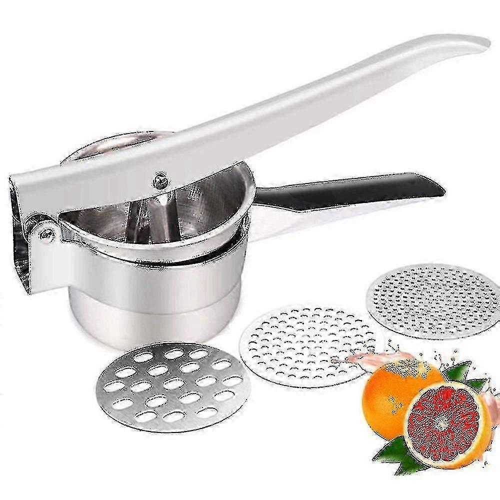 Vegetables And Fruit Masher Food Makes Light And Fluffy Mashed Potato Perfection With 3 Interchangeable Ricing Discs Easy To Clean Qxuan