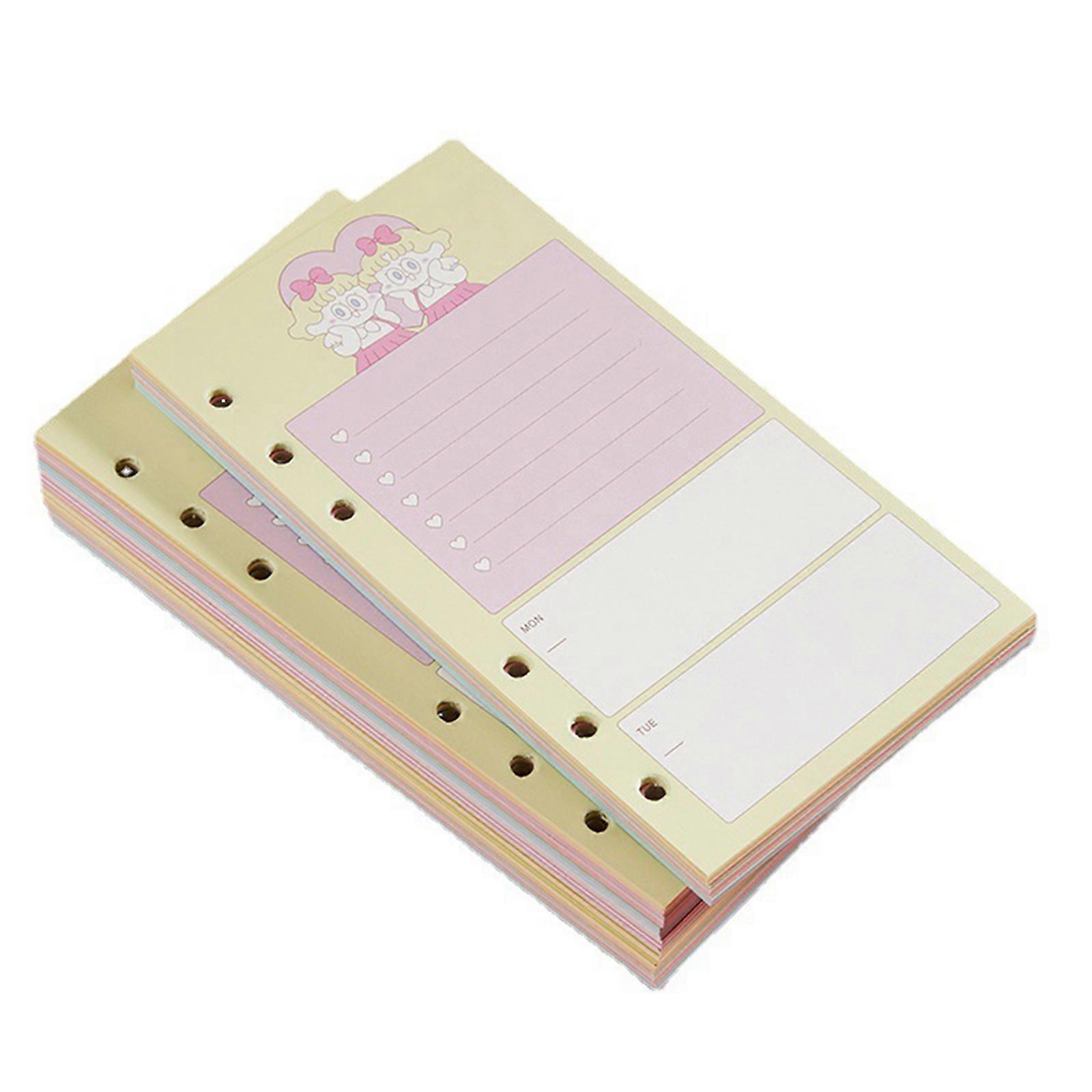 A6 Refill Papers 6-hole Punched Loose-leaf 6-hole Inserts for Loose-leaf Budget Panner A6 Personal Binder Journal Diary