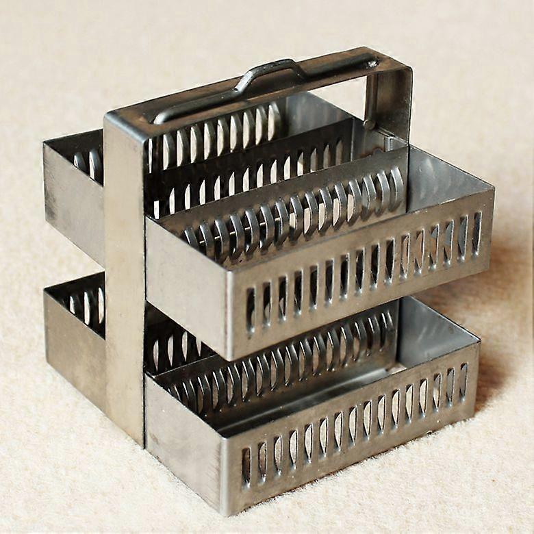 Stainless Steel Microscope Slide Drying Rack Compact Staining Rack For Laboratory Portable Microscope Slides Holder Lab Equipment
