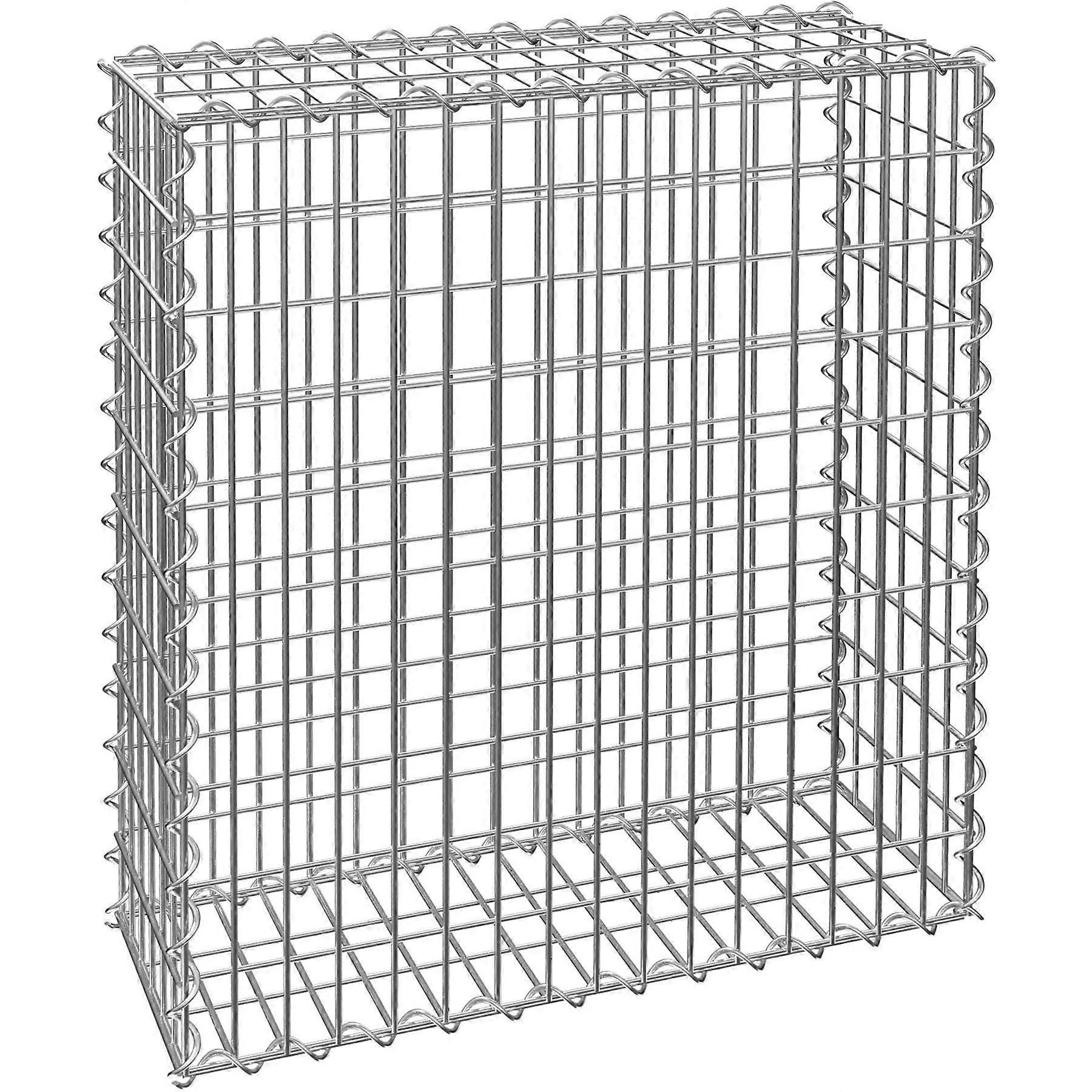 Gabion Stone Basket, Corrosion Resistant and, Mesh 5 x 10 cm, Various Sizes (100 30 x x 80 cm, No. 402781) 100 X 30 X 80 Cm No. 402781