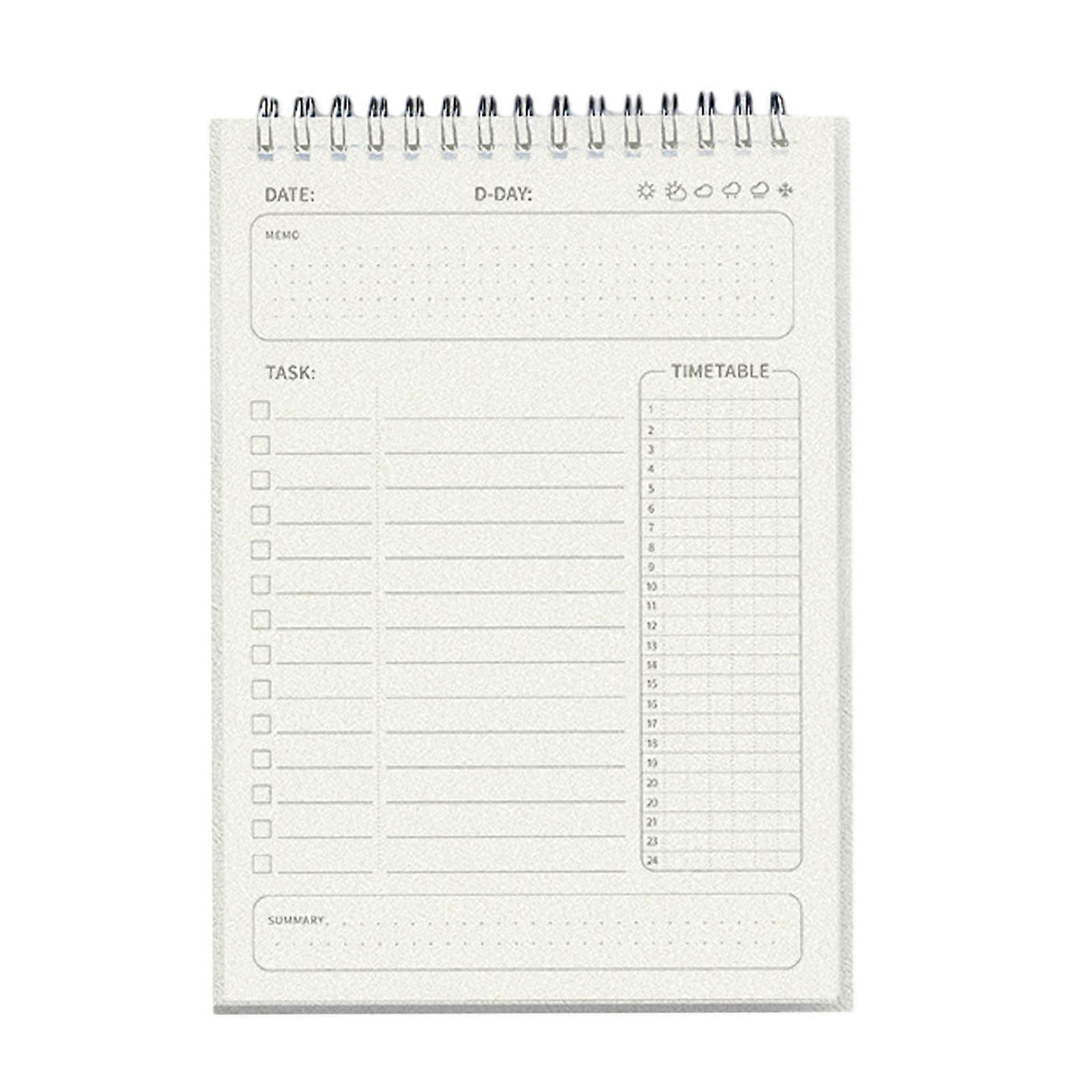 Daily Planner Weekly Planner Weekly Journal Notebook Check-list Notebook Coil-binding Daily Planner Double-side Use