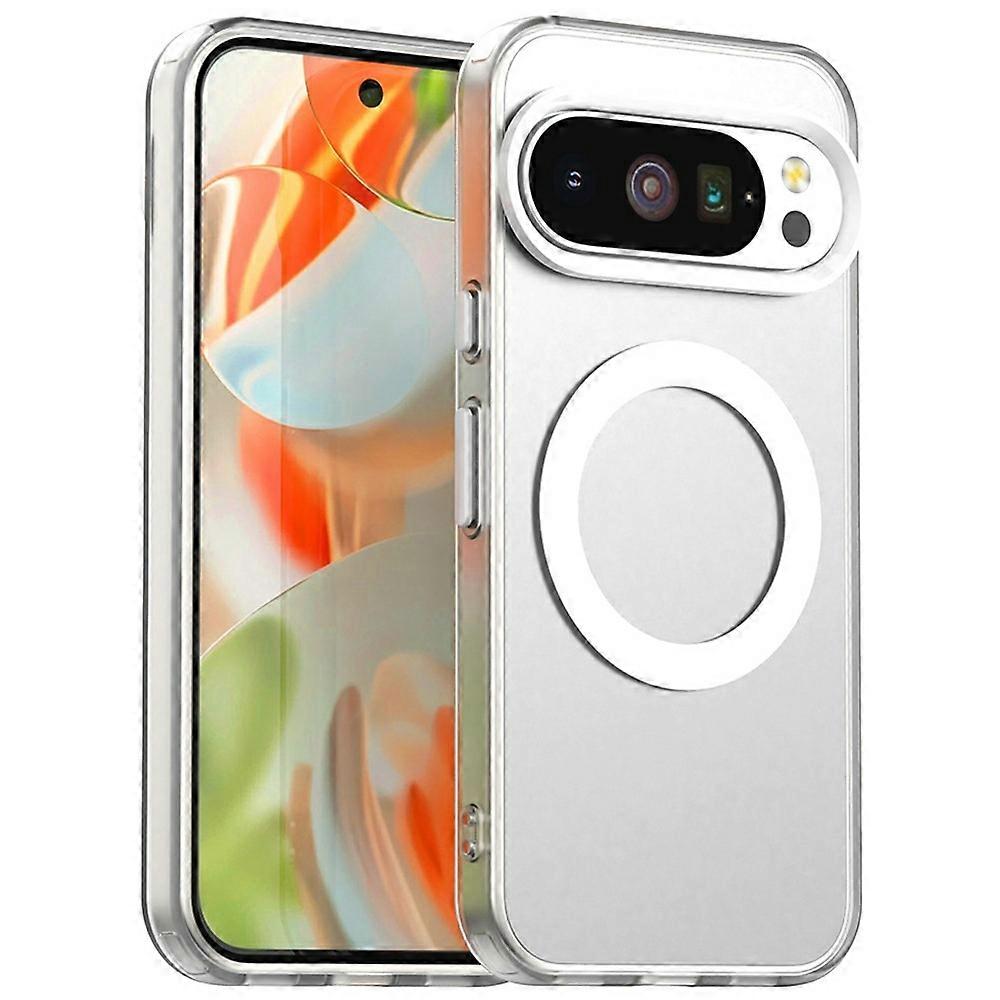 Pour Google Pixel 10 Pro XL Coque compatible avec la coque arrière de téléphone hybride MagSafe Anti Drop - Transpar