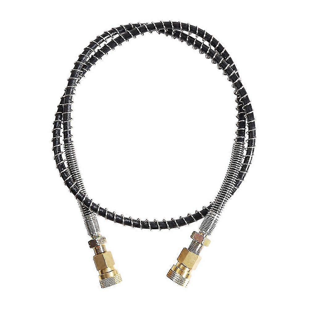 High Pressure Spring Wrapped 100cm PCP Air Refill Hose - Black/Silver