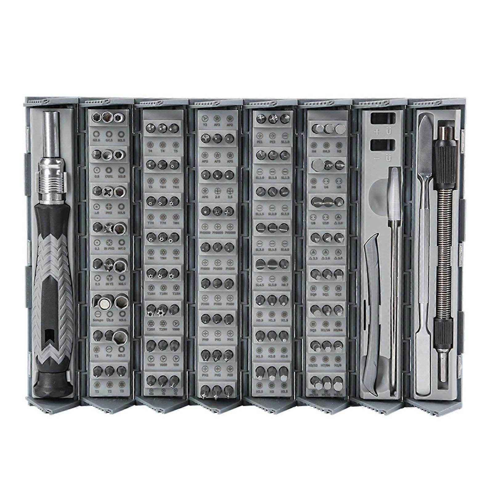 Professional 126 In 1 Electronics Repair Tool Set Magnetic Precisions Screwdriver with Multi Bits For Delicate Devices Multicolor