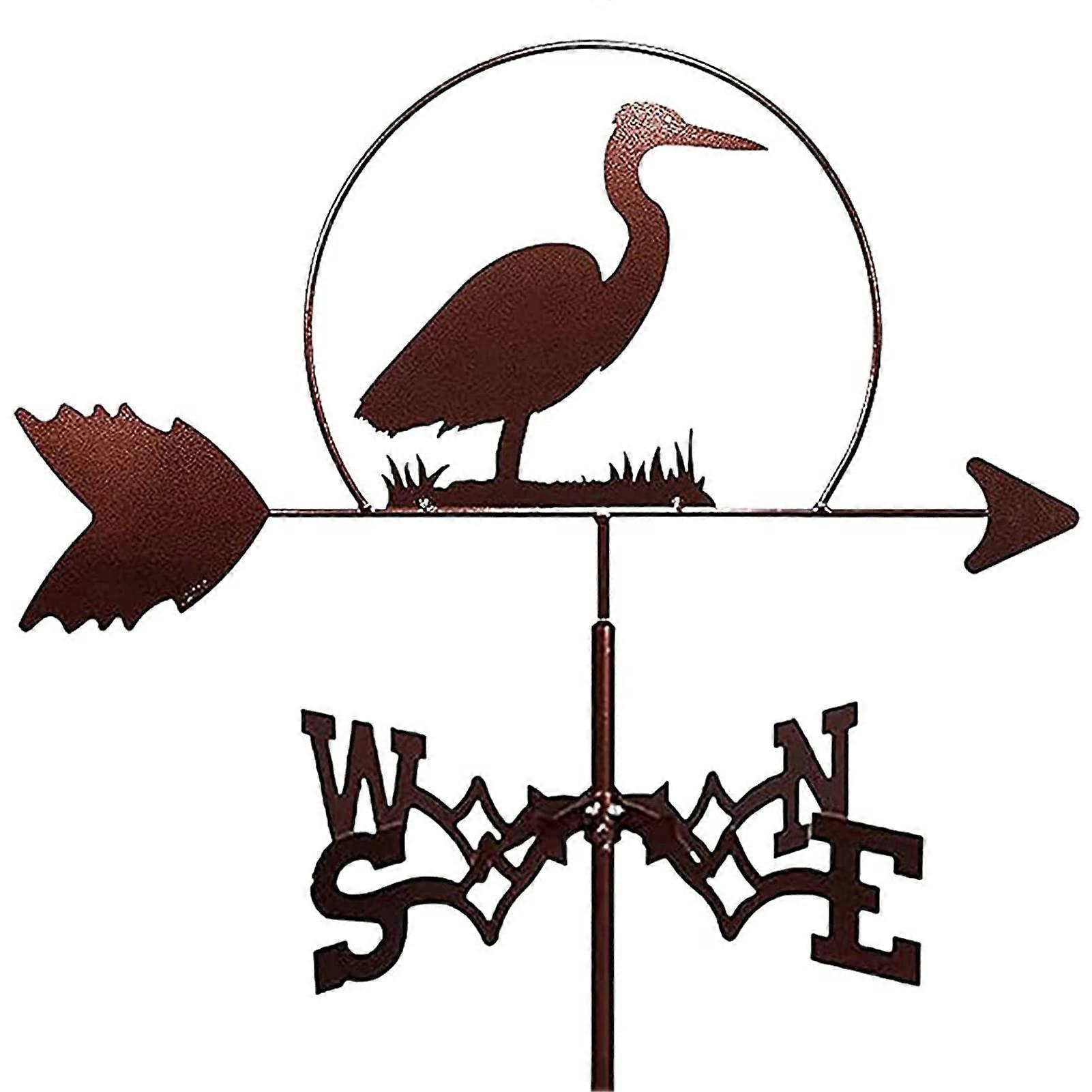 Metal Weather Vane with Bird Design, Wind Direction Indicator for Roof Mounting, Decorative Weather Vane for Garden and House