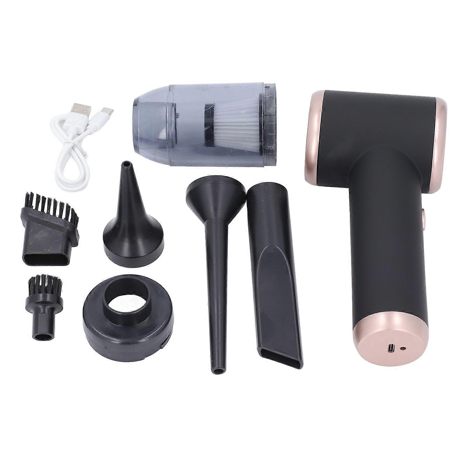 50,000RPM Portable Turbine Fan, High Speed Brushless Motor, 5000Pa Electric Jet Blower with 4 Replaceable Nozzles for Car, Home, Office