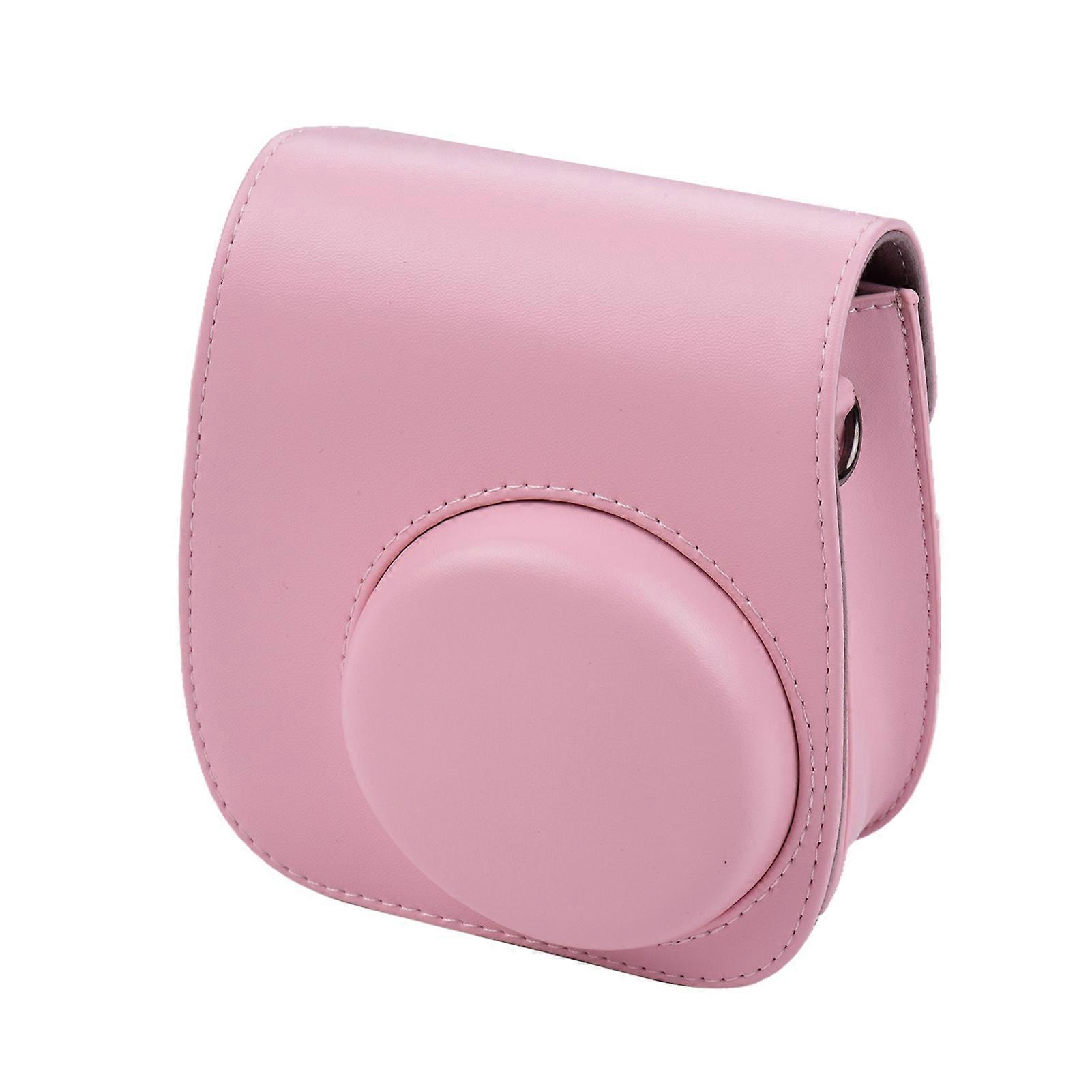 Portable Instant Camera Case Bag Holder PU Leather with Shoulder Strap Compatible with Fuji Mini 11