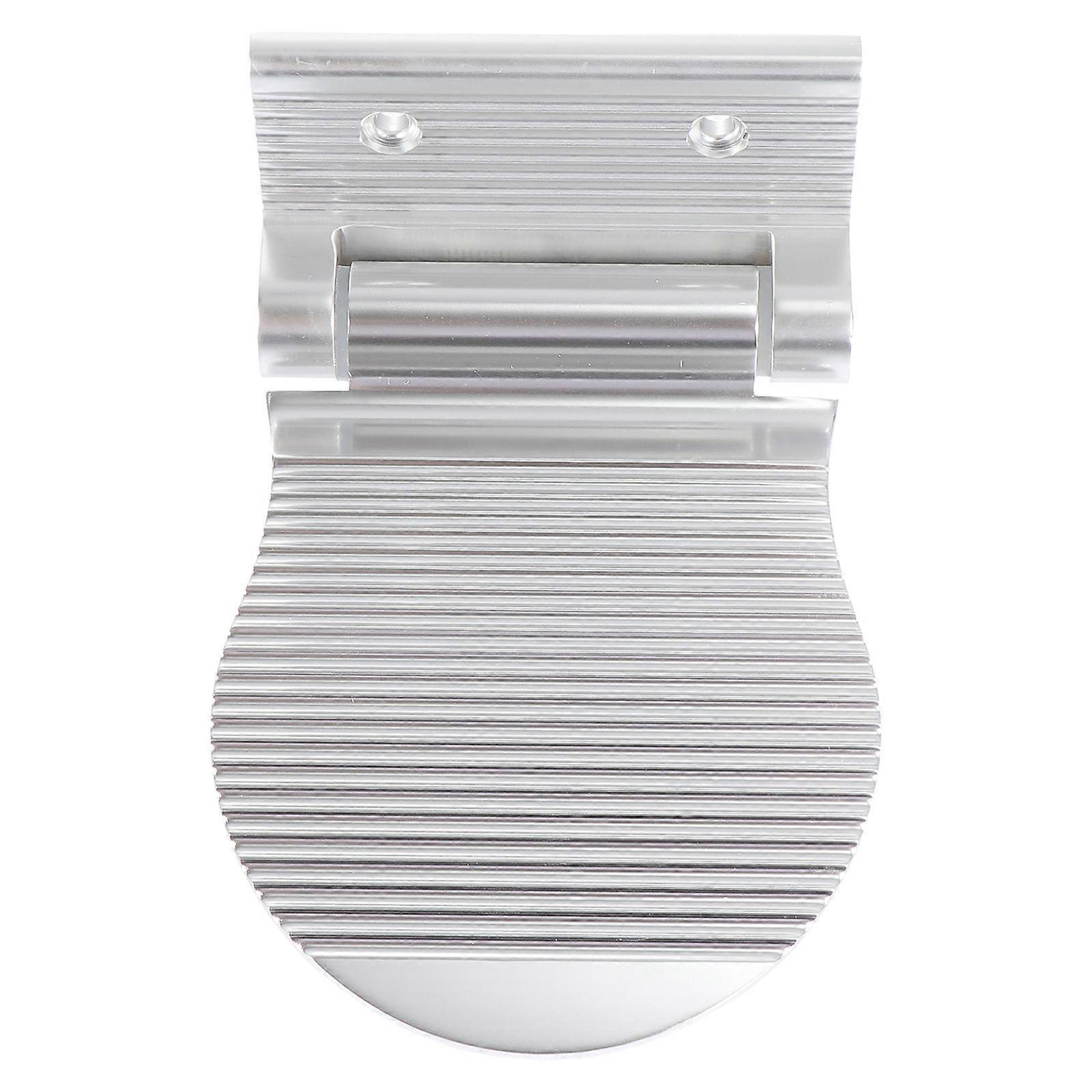 Pedal Device Footboard with Non-slip Shoe Polishing Aid for Home Use Silver Space Aluminum 1 Pc