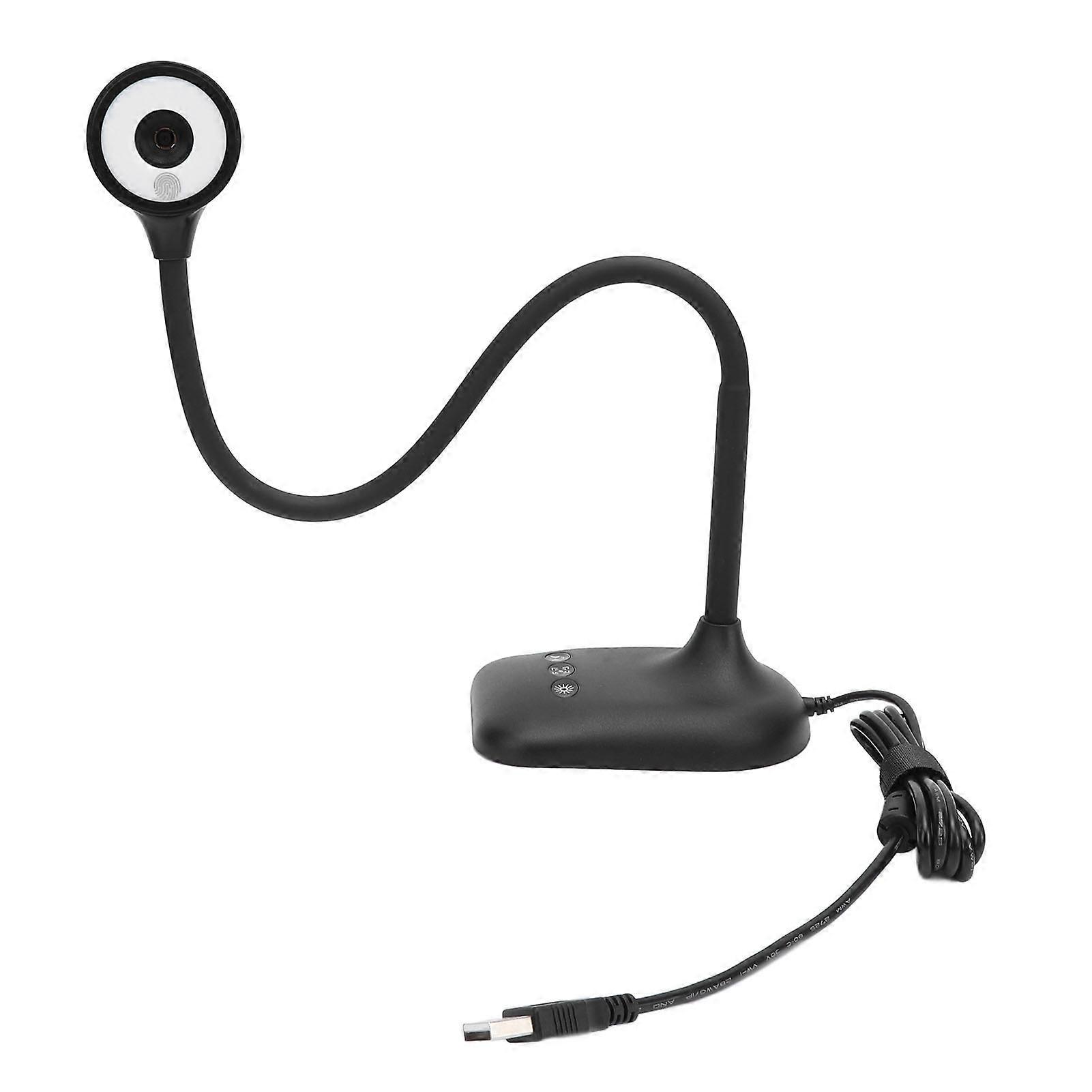 USB Document Camera 2K 5MP Autofocus Image Invert USB Webcam Visualizer with LED Light for Remote Work Teaching