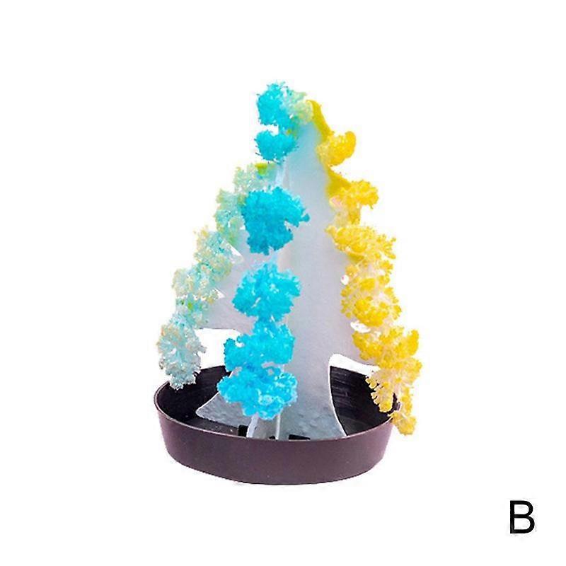 Colorful Christmas tree (B) $DIY colorful Christmas tree that can bloom snowflakes paper tree strengthen magic water seed flowering crystal tree