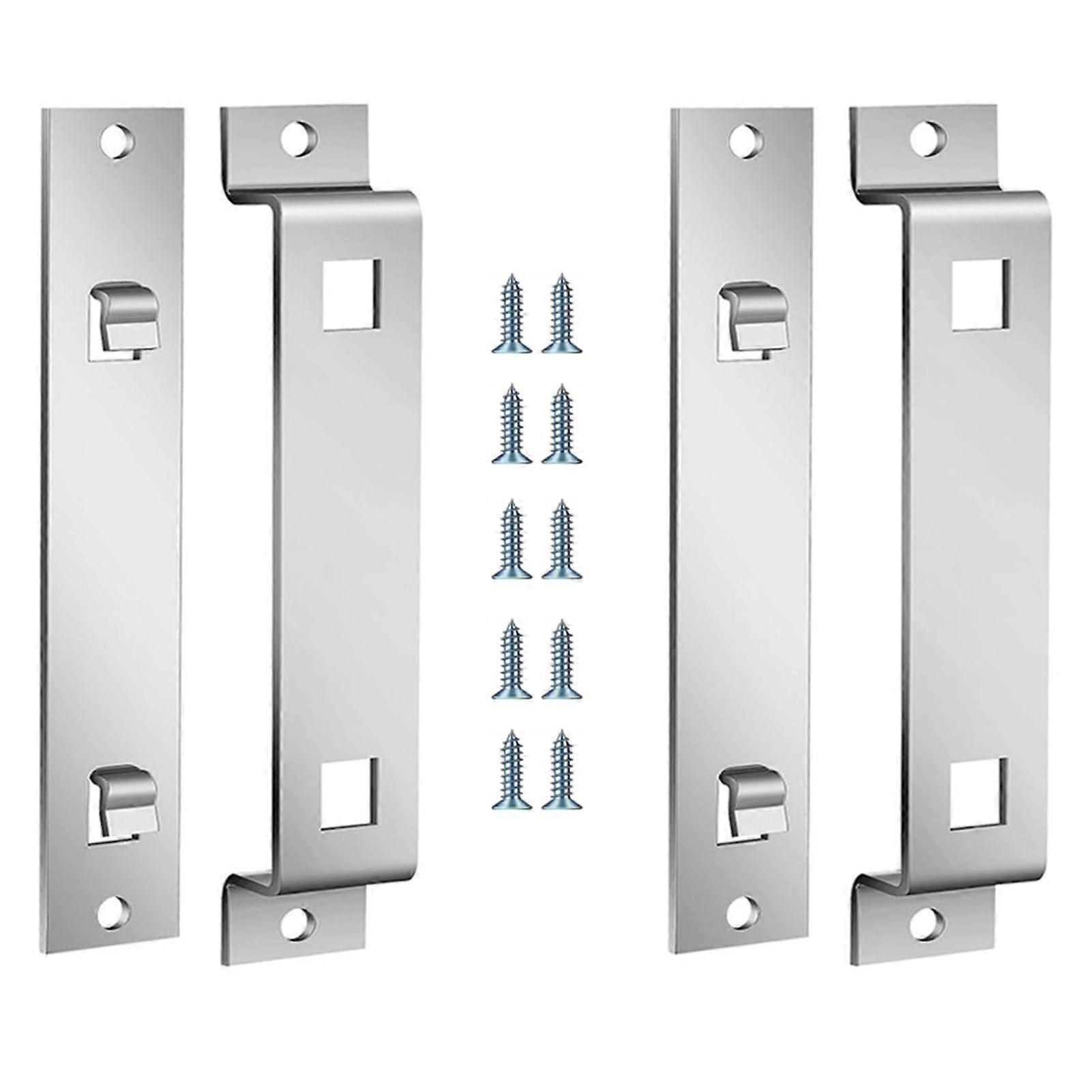 Bird House Hanger Bracket, Galvanised Steel, Silver, 2 Sets, With 10 Screws, Mounting Bracket For Feeders And Nest Boxes