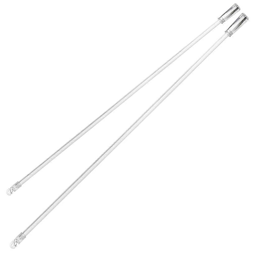 Acrylic Transparent Blind Wand with Hook for Home Use Sturdy and Practical 2 Pieces