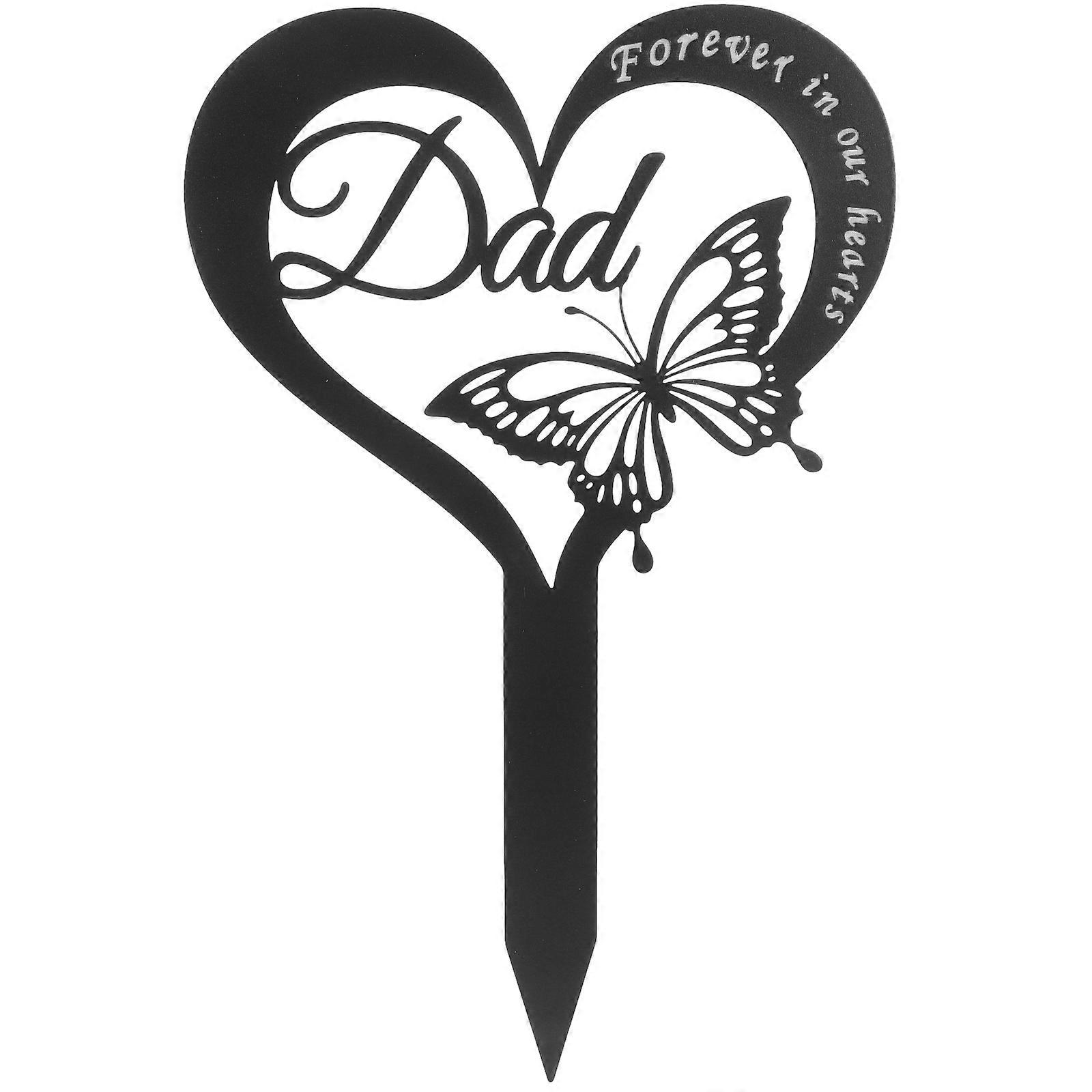 Remembrance Stake in Heart Shape for Graves and Landscapes