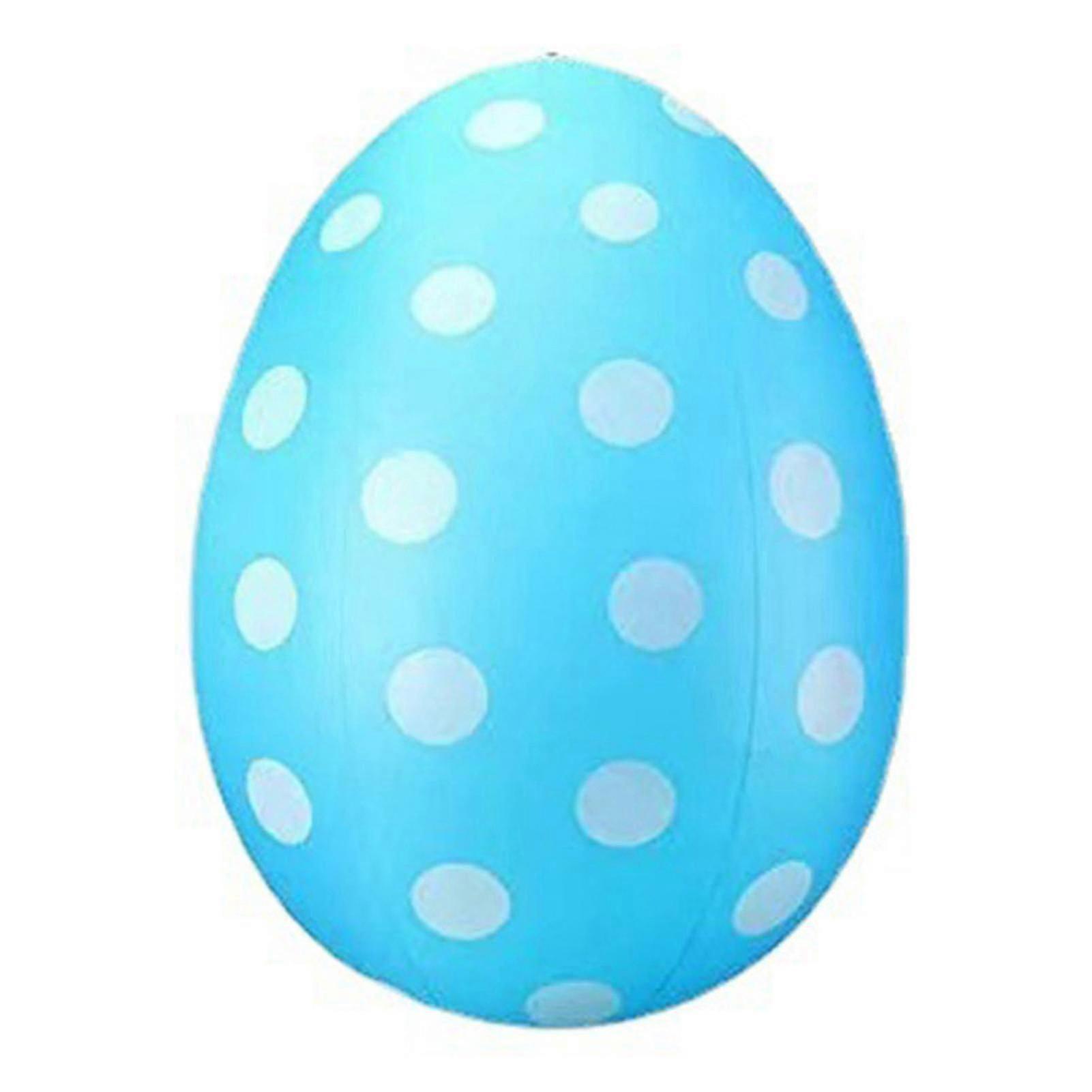 Easter Inflatable Egg with Dots - Colorful Outdoor Yard Decoration - Blue