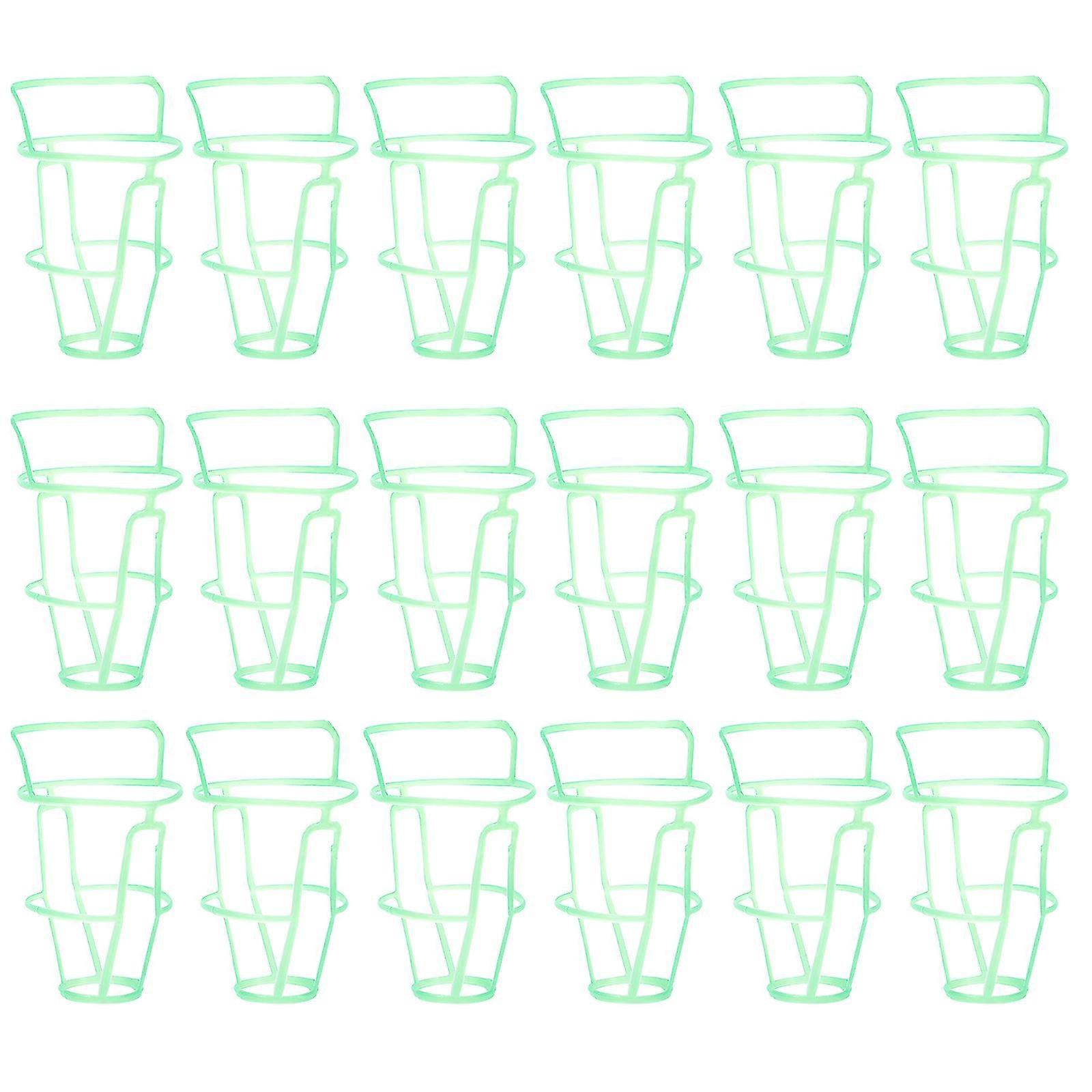 36Pcs Filets de bouteilles salines en plastique réutilisables, filets d’infusion portables (14x10x8cm, vert)