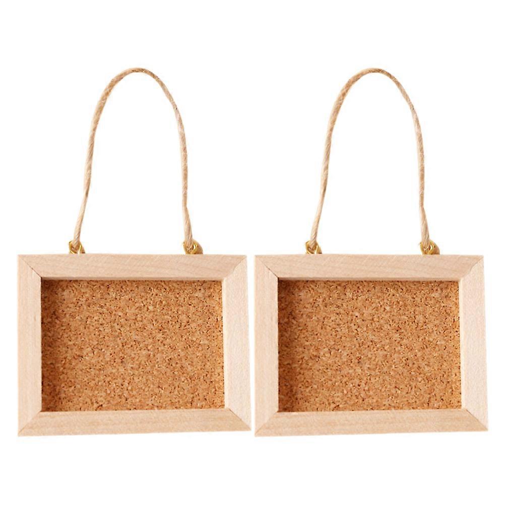 Tiny Picture Frames Decorative Photo Frame Miniature Models Photography Props Simple Style Wood Material Mini Enthusiasts 2Set