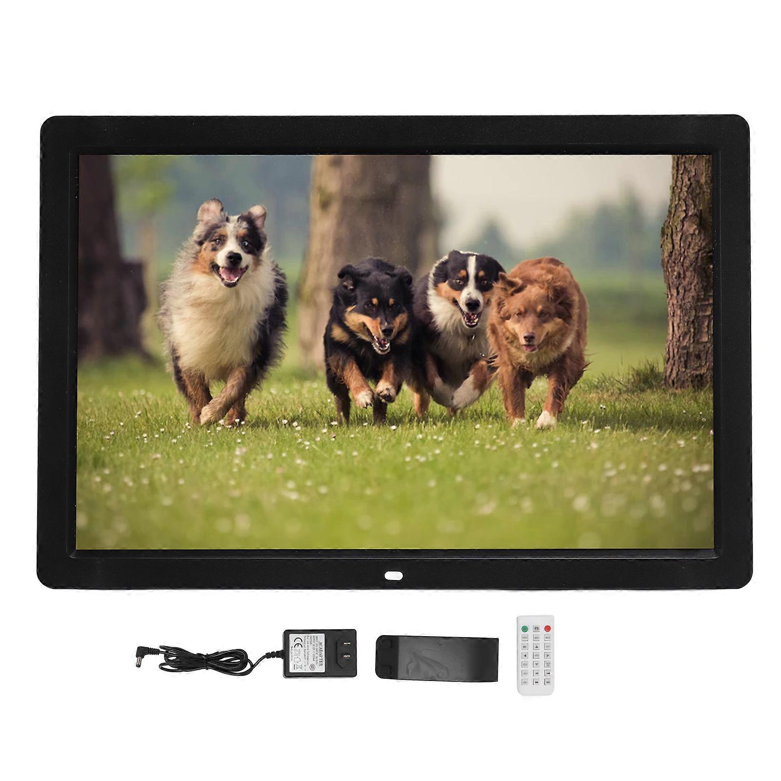 17" HD Digital Photo Frame - Multifunctional Display, Video/Music Playback, US Plug