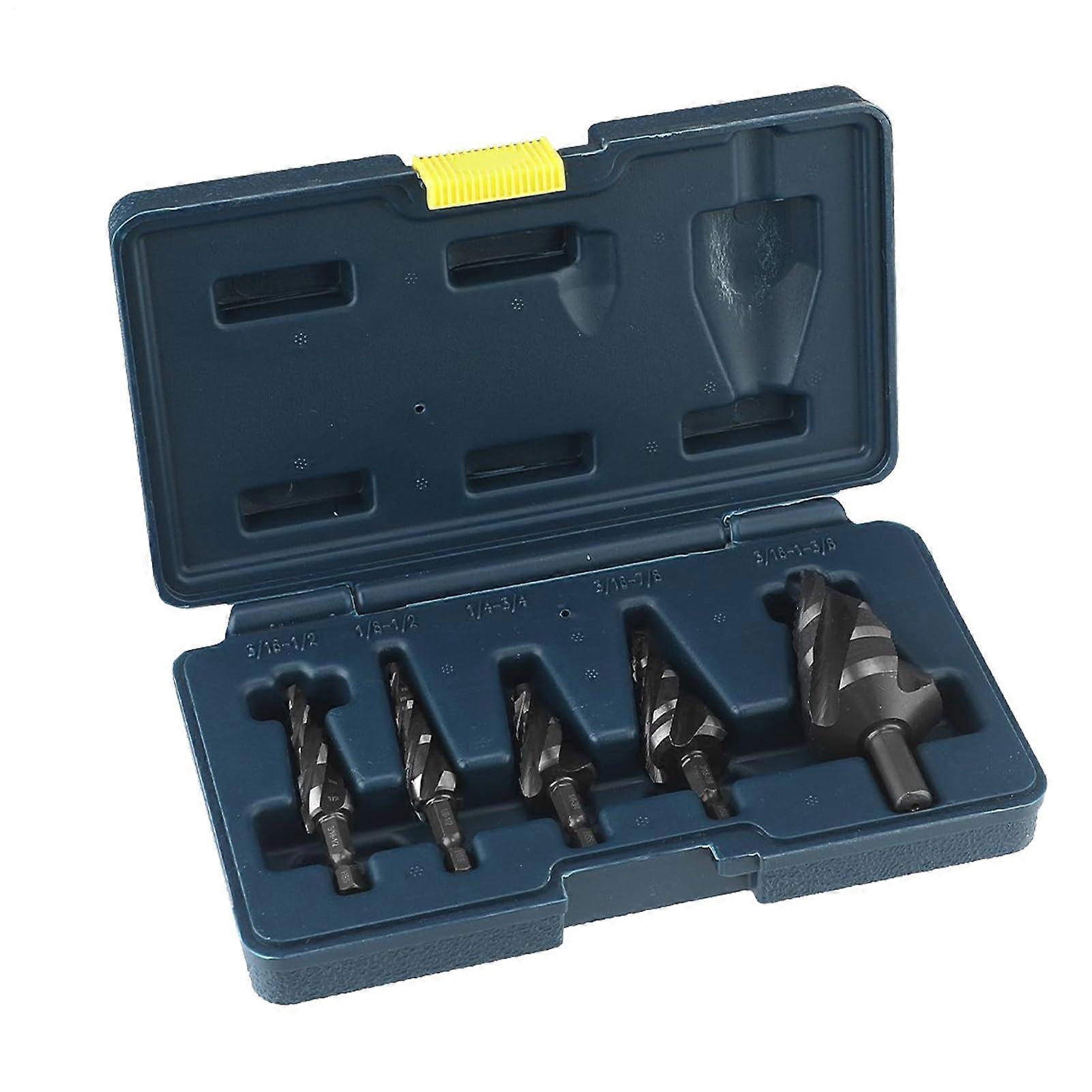 Bench Drill Bit Set - High Speed Steel Spiral Cutter for Drill Holes, 5 mm to 20 mm, Blue