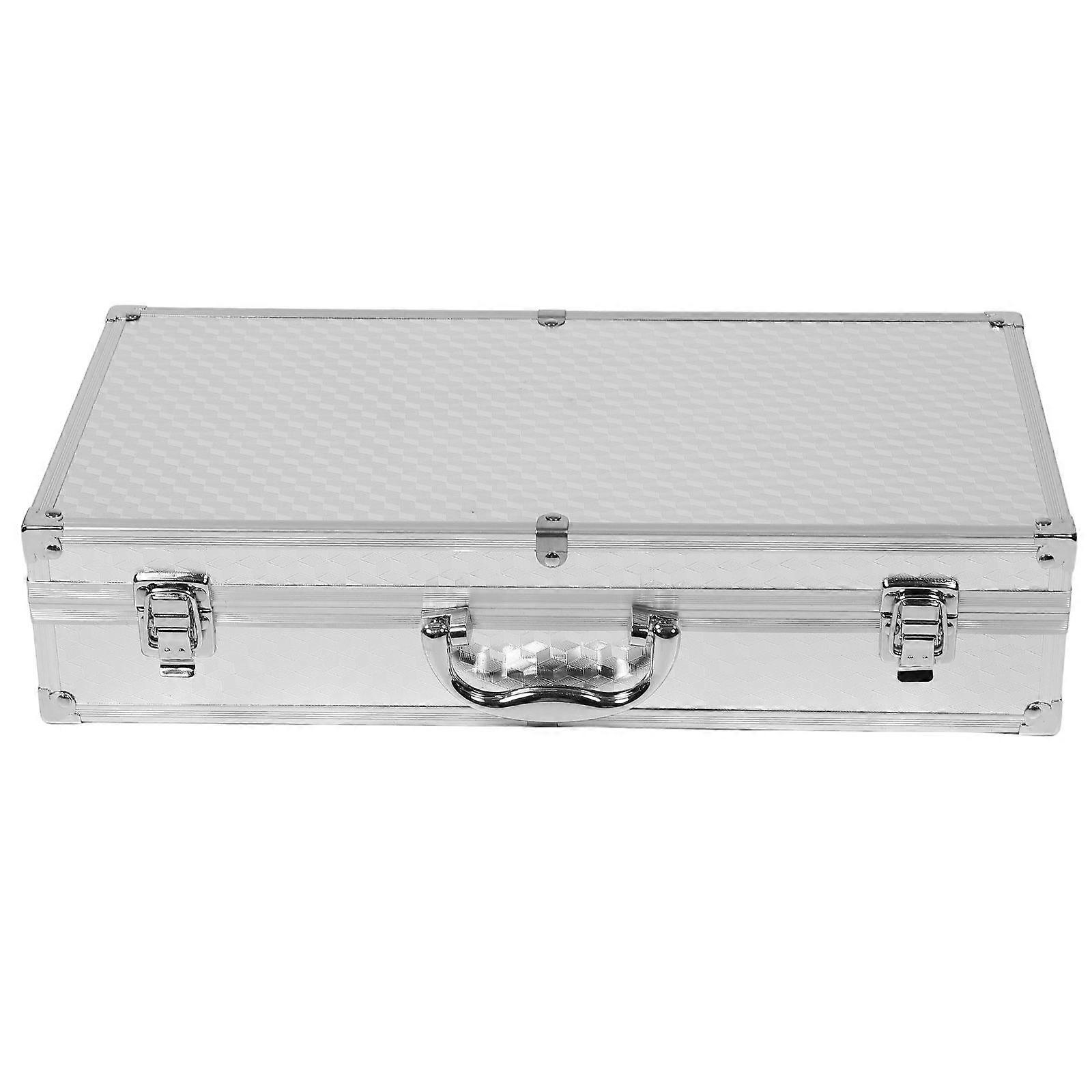 Aluminum Alloy Shockproof Microphone Case with Foam Inserts, Portable Carry Box for Two Mics with Locking System and Handle, Compatible with Various