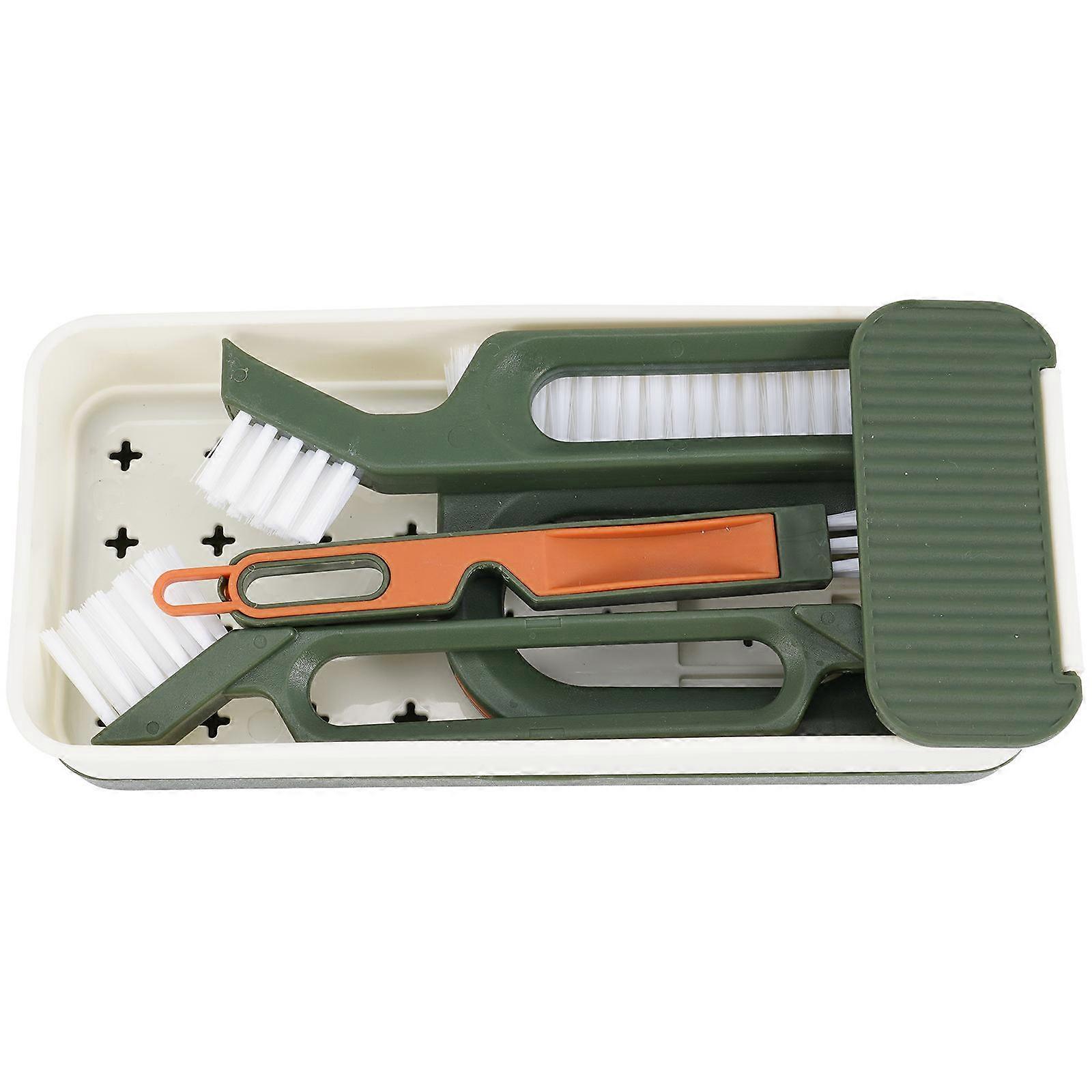 Detail Cleaning Brush Drawer Cleaning Small Green Plastic Cleaning Tool 1Set