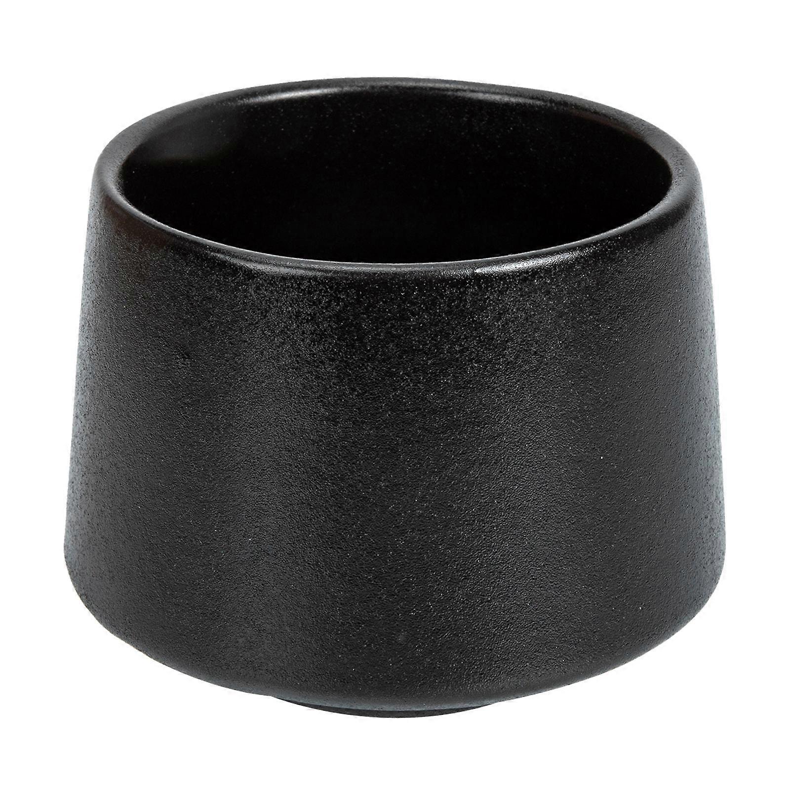 Ceramic Mug Heat-Resistant Drinking Room Decor 8.5x8.5cm Black 1Pcs