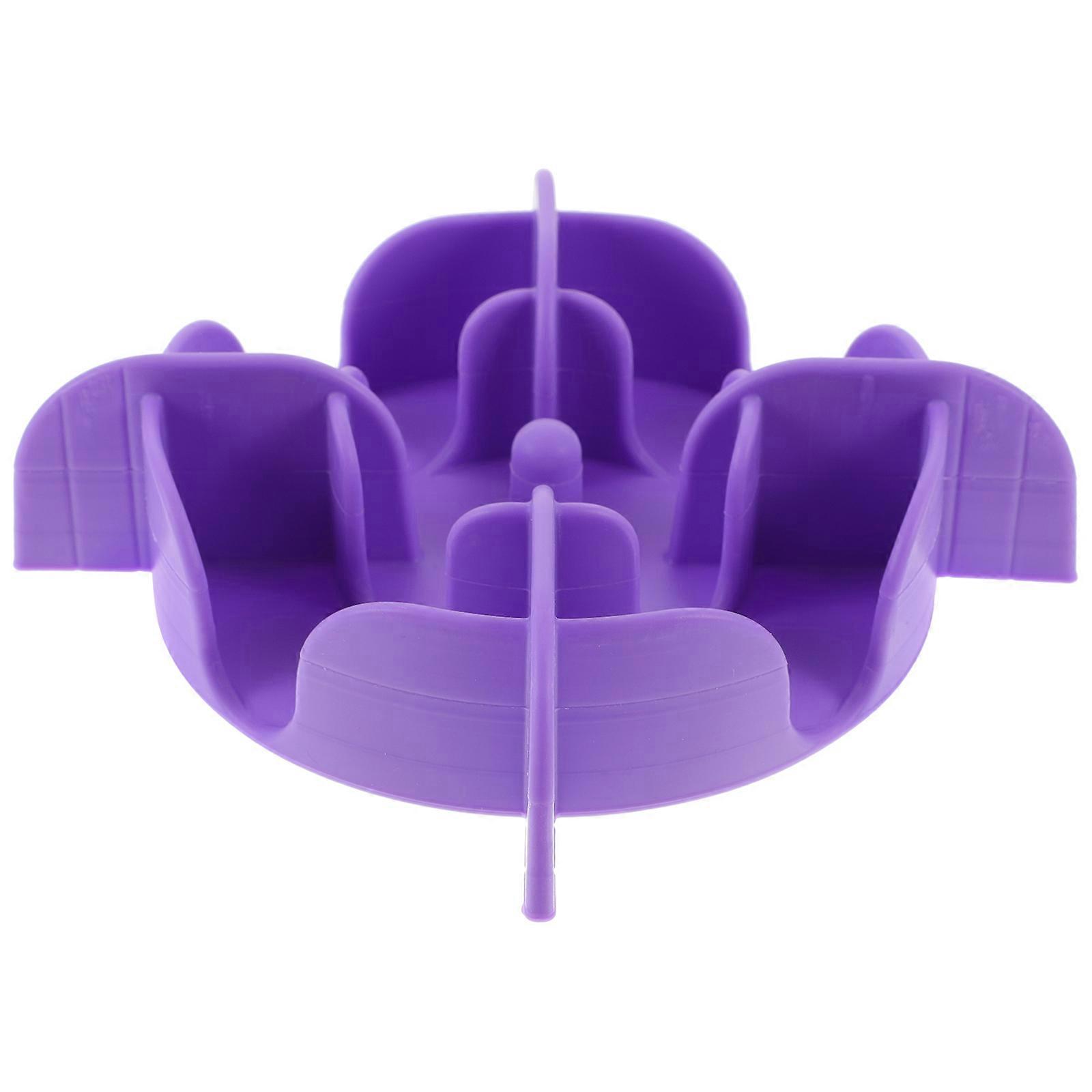 Dog Bowls Slow Feeder Reduce Food-Grade Silicone Slow Feeder Insert For Feeding Time 13.5x3.4cm Violet 1Pack