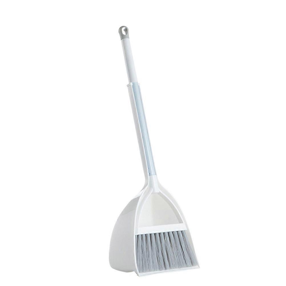 Detachable Small Broom and Dustpan Set with Soft Bristles for Home and Kindergarten Cleaning and Teaching Housekeeping Skills Grey