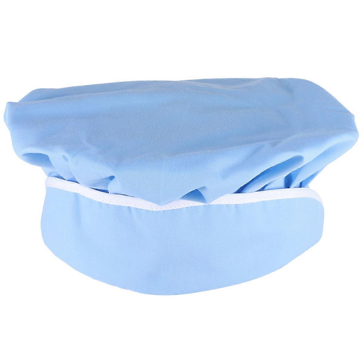 Adjustable Kitchen Cooking Caps Chef Hat for Catering and Restaurant Use in Light Blue 26.5X16CM 1Set