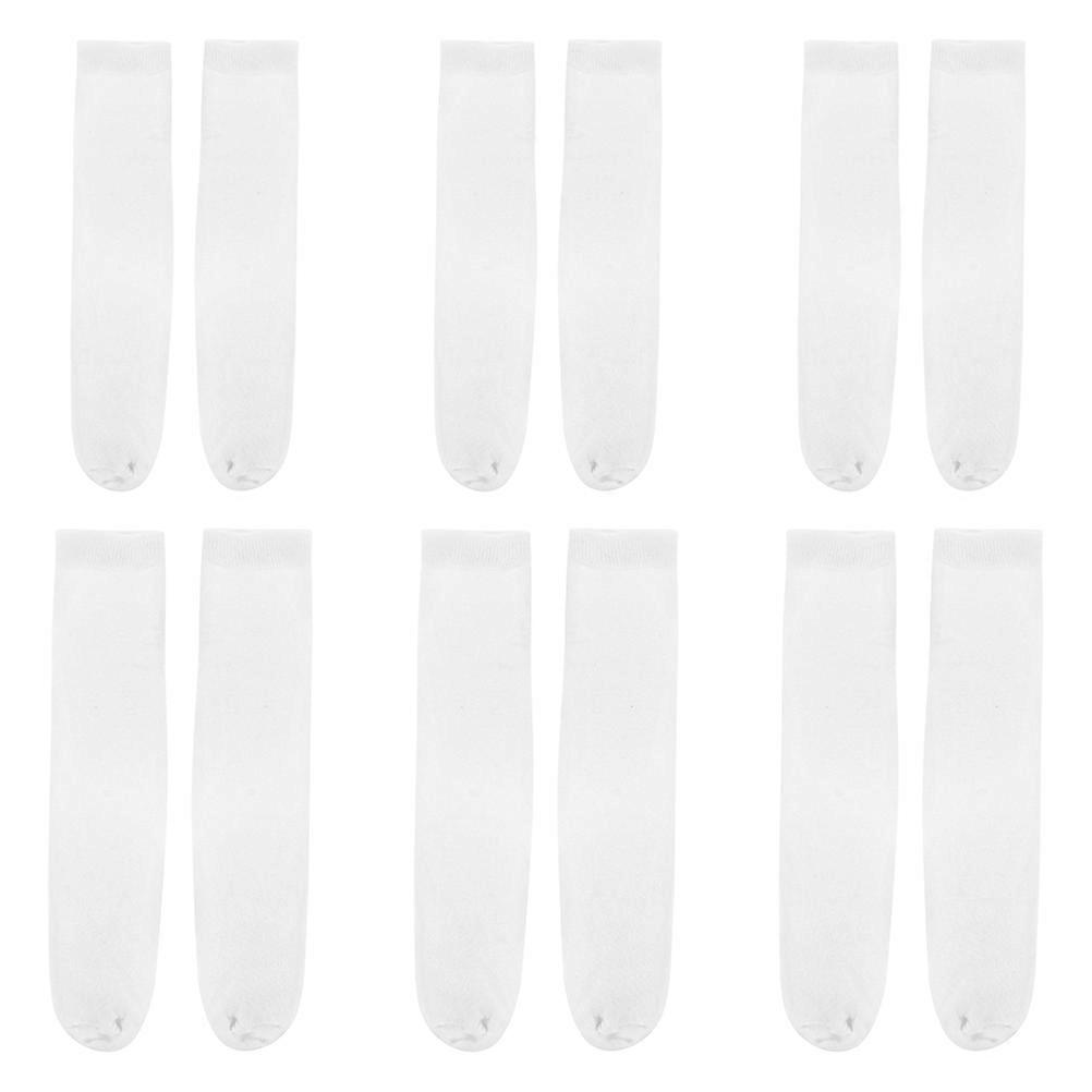 White Cotton Socks Printable Diy For present Makers 6 Pairs