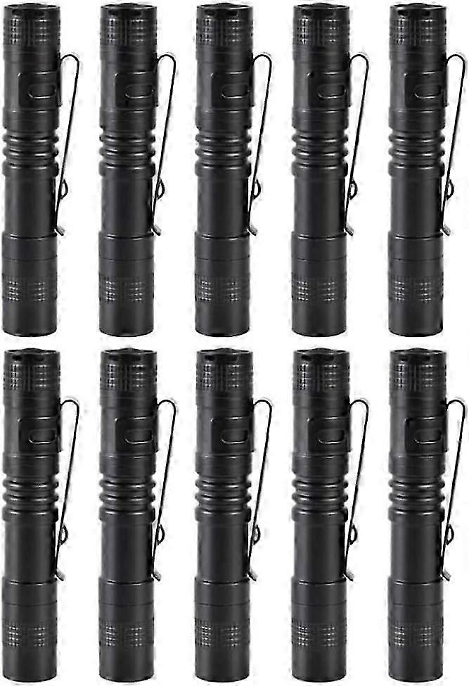 Mini Waterproof Camping Torch - LED Pen Torch Pack of 10 (Batteries Not Included)