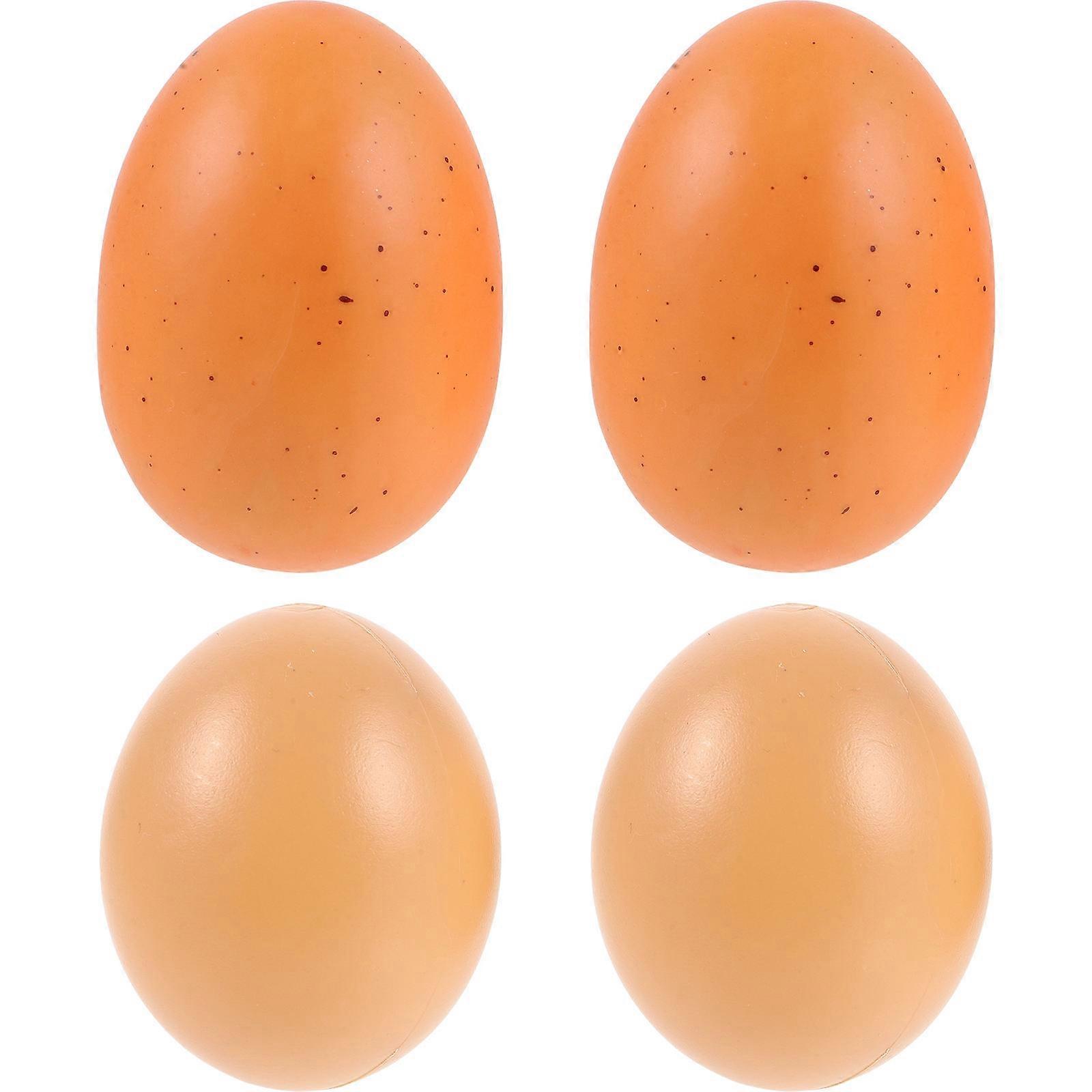Simulation Egg For Desktop Faux Artificial Eggs For Craft Decorative Foam Eggs For Toddlers 7X5CM 4Pcs