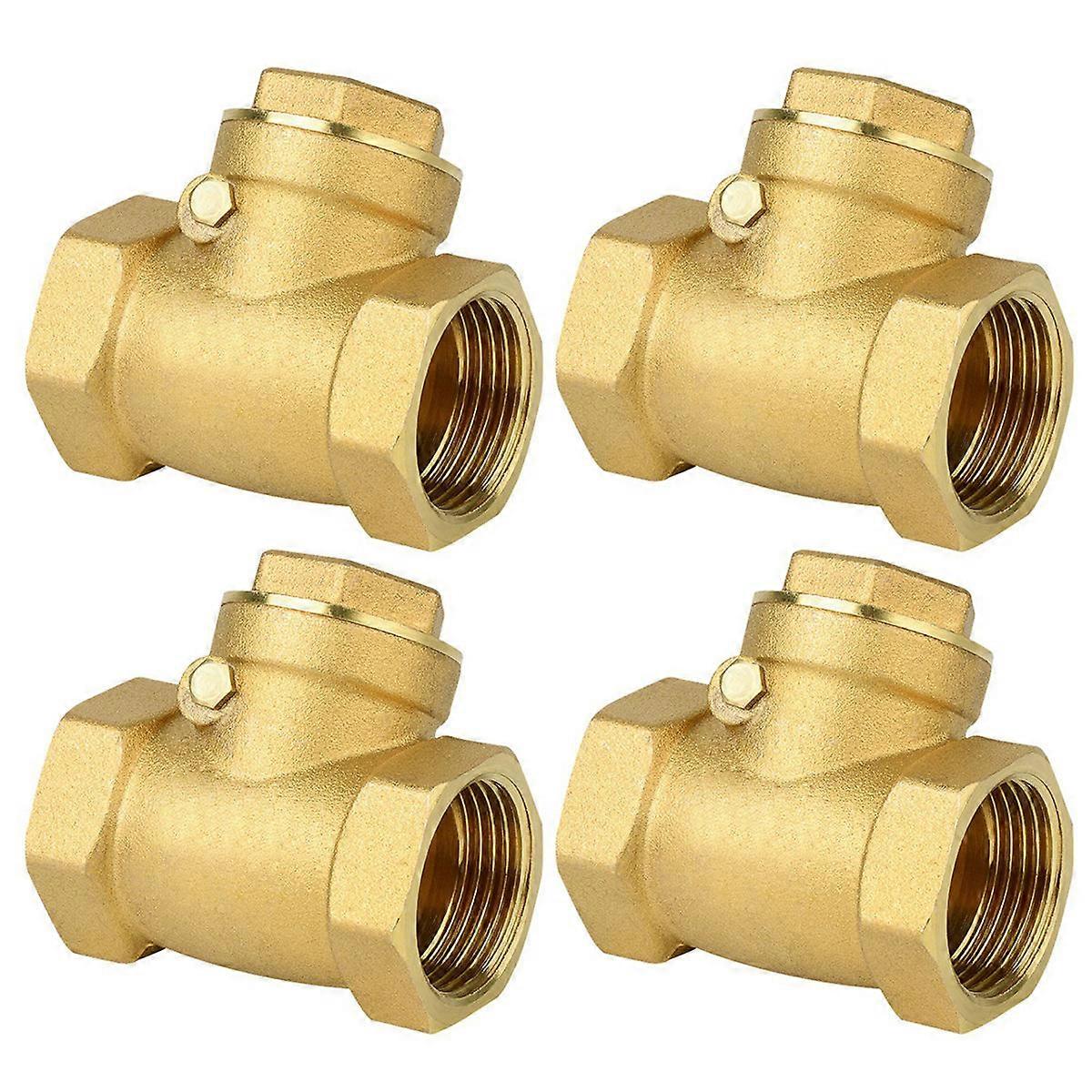 Brass Fitting Adapter Water Connection Function for Bathroom Fitting 4.3x4cm 4Pcs