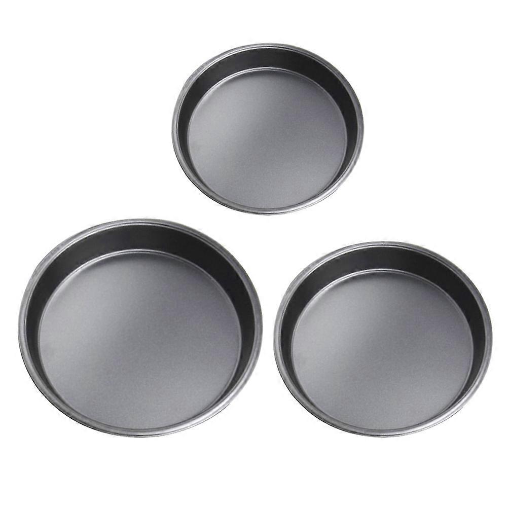 Metal Pizza Pan Baking Tools Home Baking Non-stick 3Pcs
