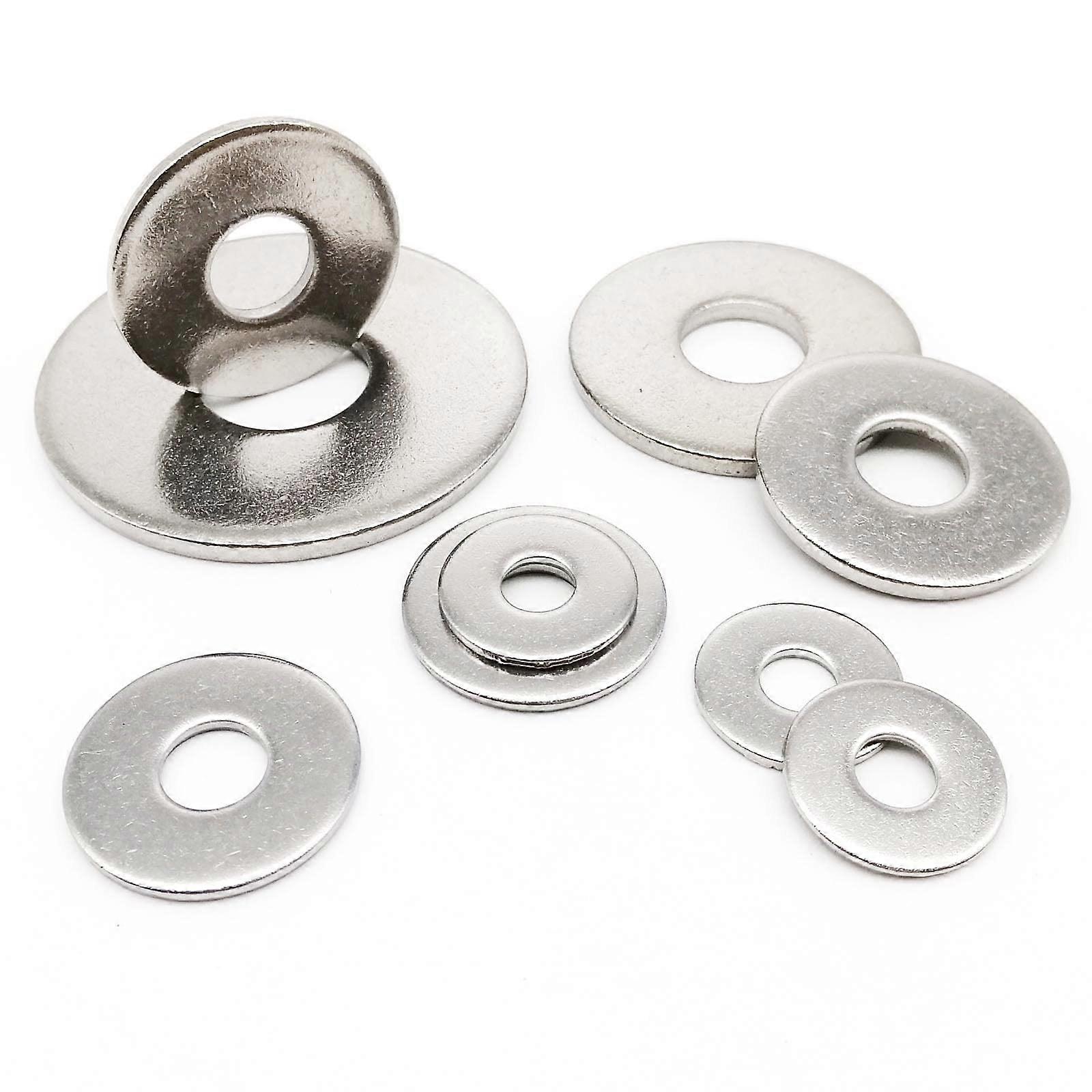M2.5 M3 M3.5 M4 M5 M6 M8 M10 M12 M14 M16 Stainless Steel Washers A2-70 GB96 Large Precision Spacers 304 Edelstahl