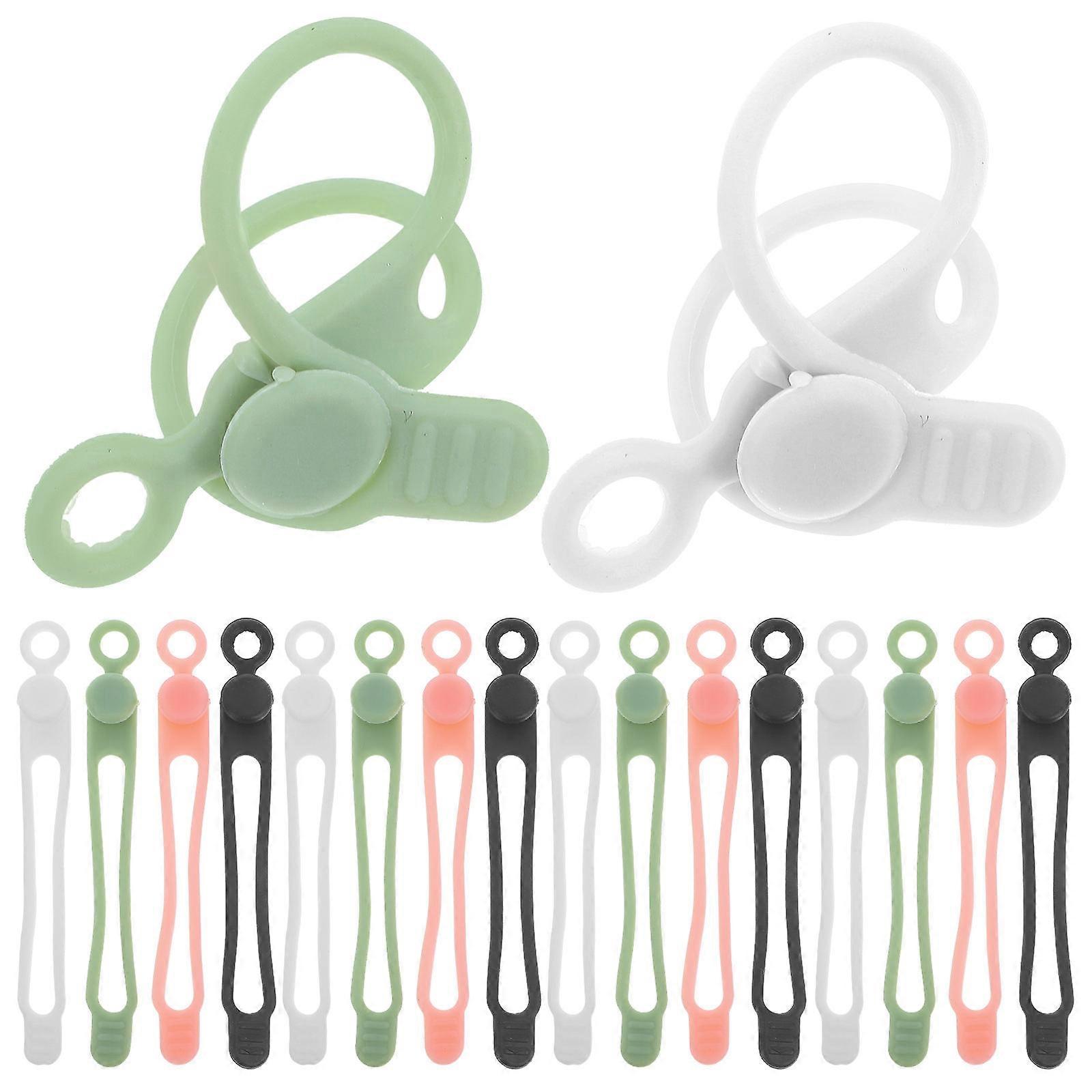 Cord Management Tie Cable Organizers Travel Accessories Green 10.50X1.20X1.00CM Preventing Tangles 24Pcs