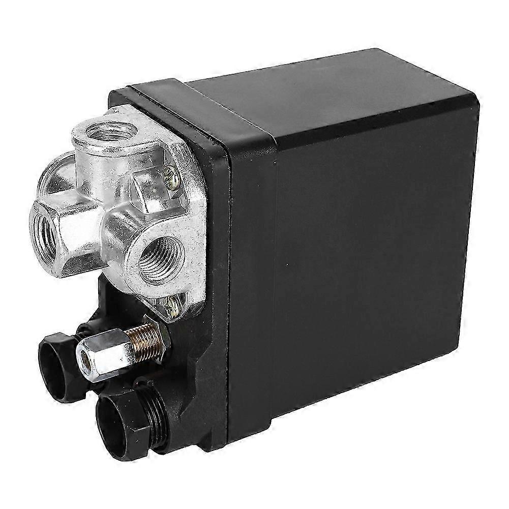 Air Pressure Automatic Switch Black Vertical 3-Phase 4-Way 380V 8KG G1/4in Thread