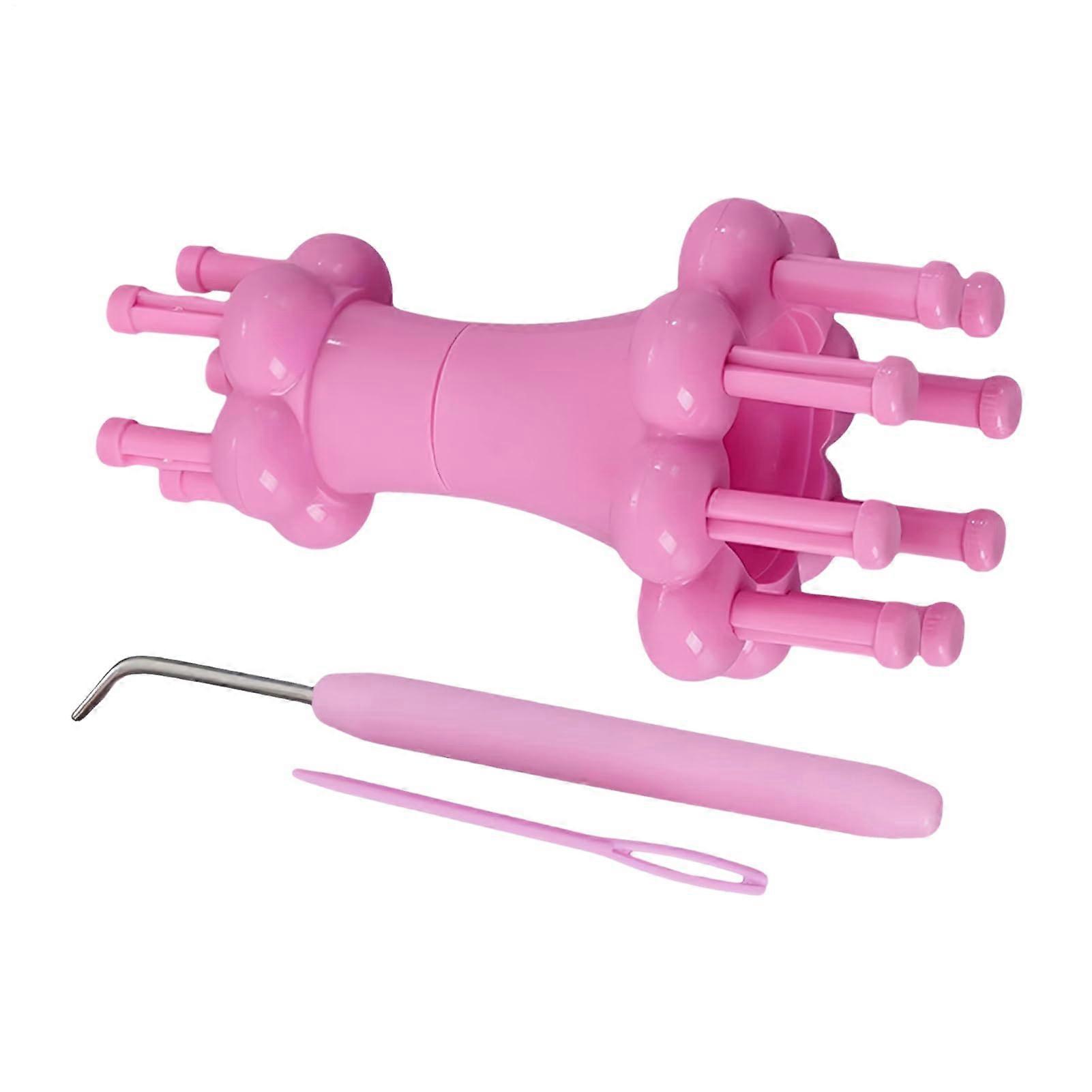 Knitting Machine for Beginners, Cord Weaving Rope Braider Tool 4.72x0.98 Inches, Portable Yarn Winder for Bracelet Making