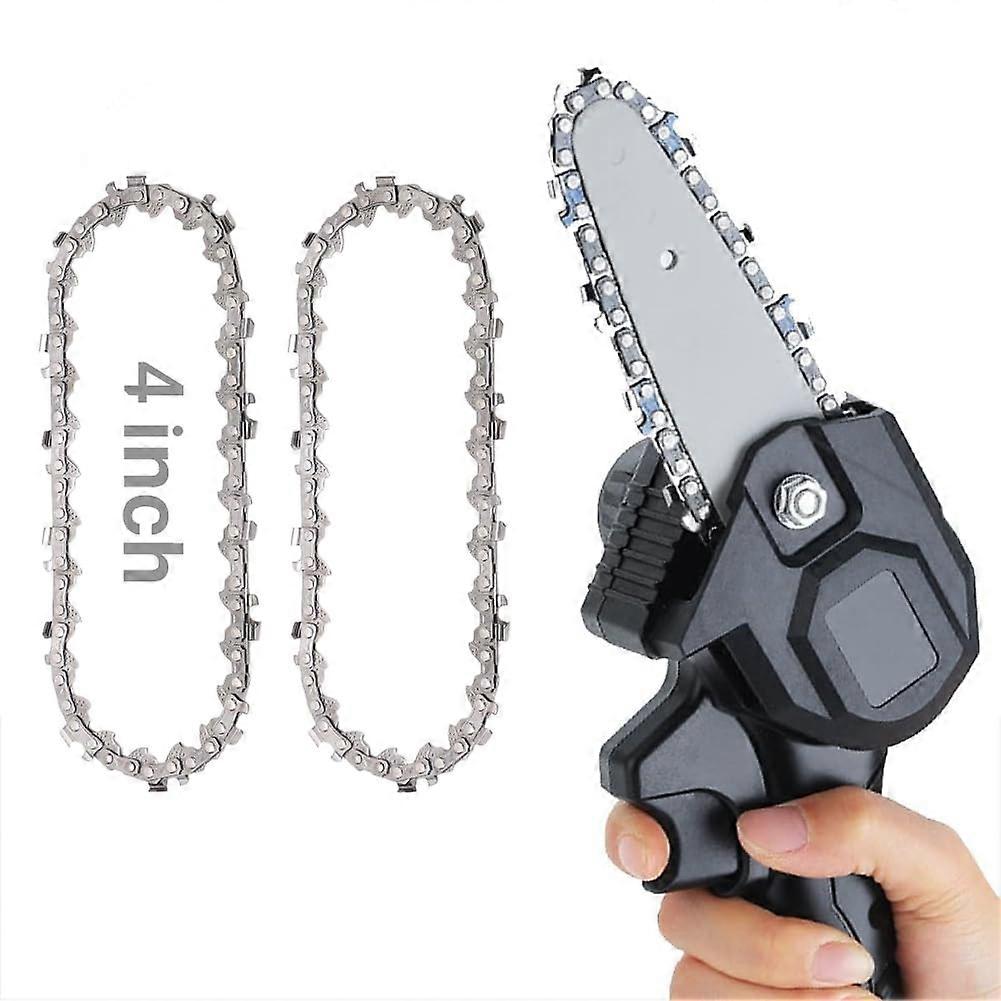 Chainsaw Chain, 4 Inch Cordless Electric Chainsaw Chain, 2 Pcs Mini Chainsaw Chains