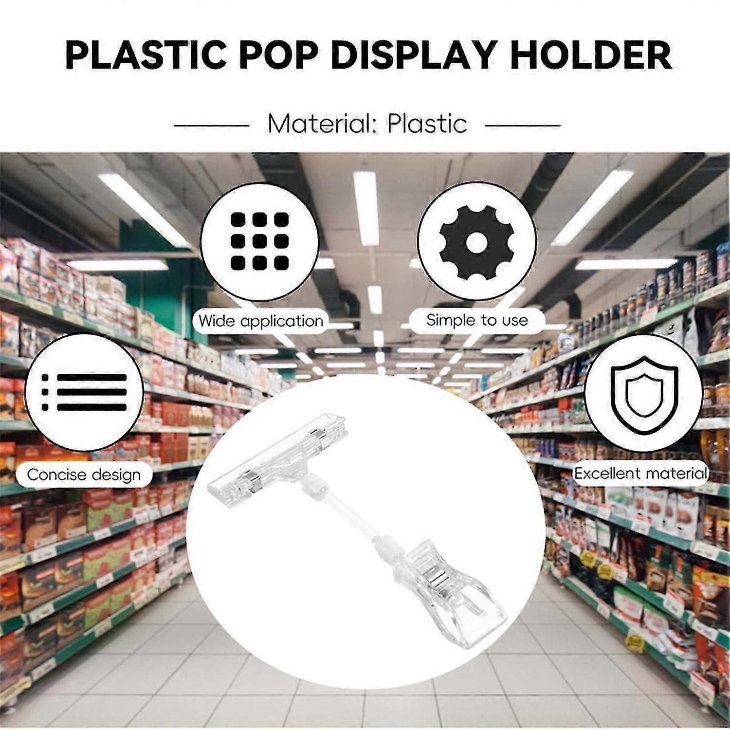 6.5" Height parent Plastic Double Clips Adjustable Sign Card Display Holder