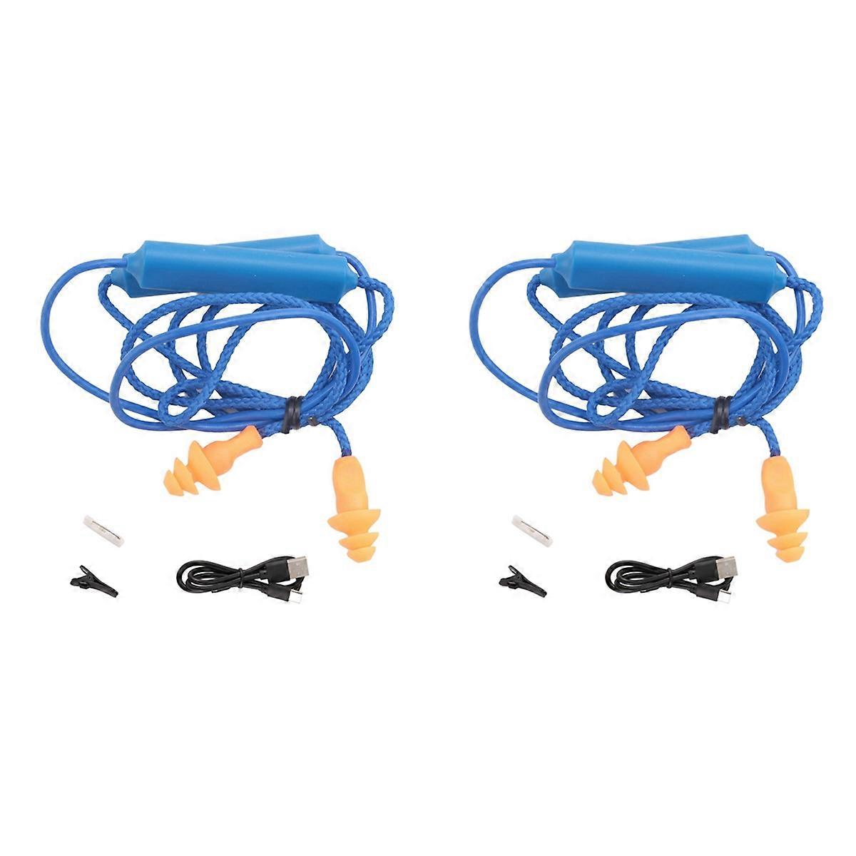 Earphone Bluetooth Ear Plugs for Work, Noise Suppression, Blue