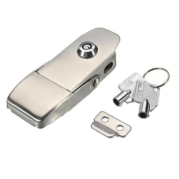 304 Stainless Steel Concealed Toggle Latch Safety Catch Key Locking Spring Loaded