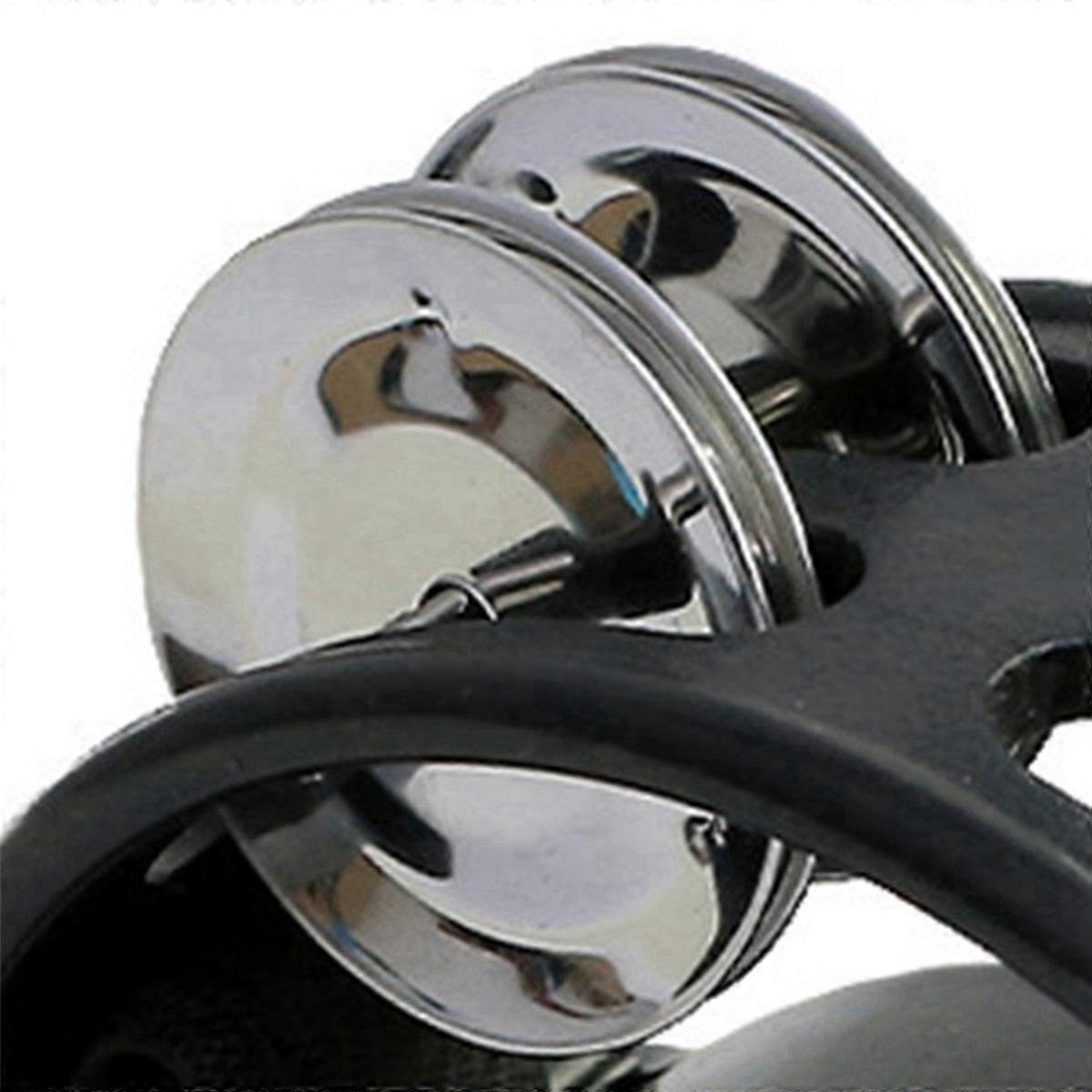 Powerful Sound Foot Tambourine Adjustable Foot Tambourines Black