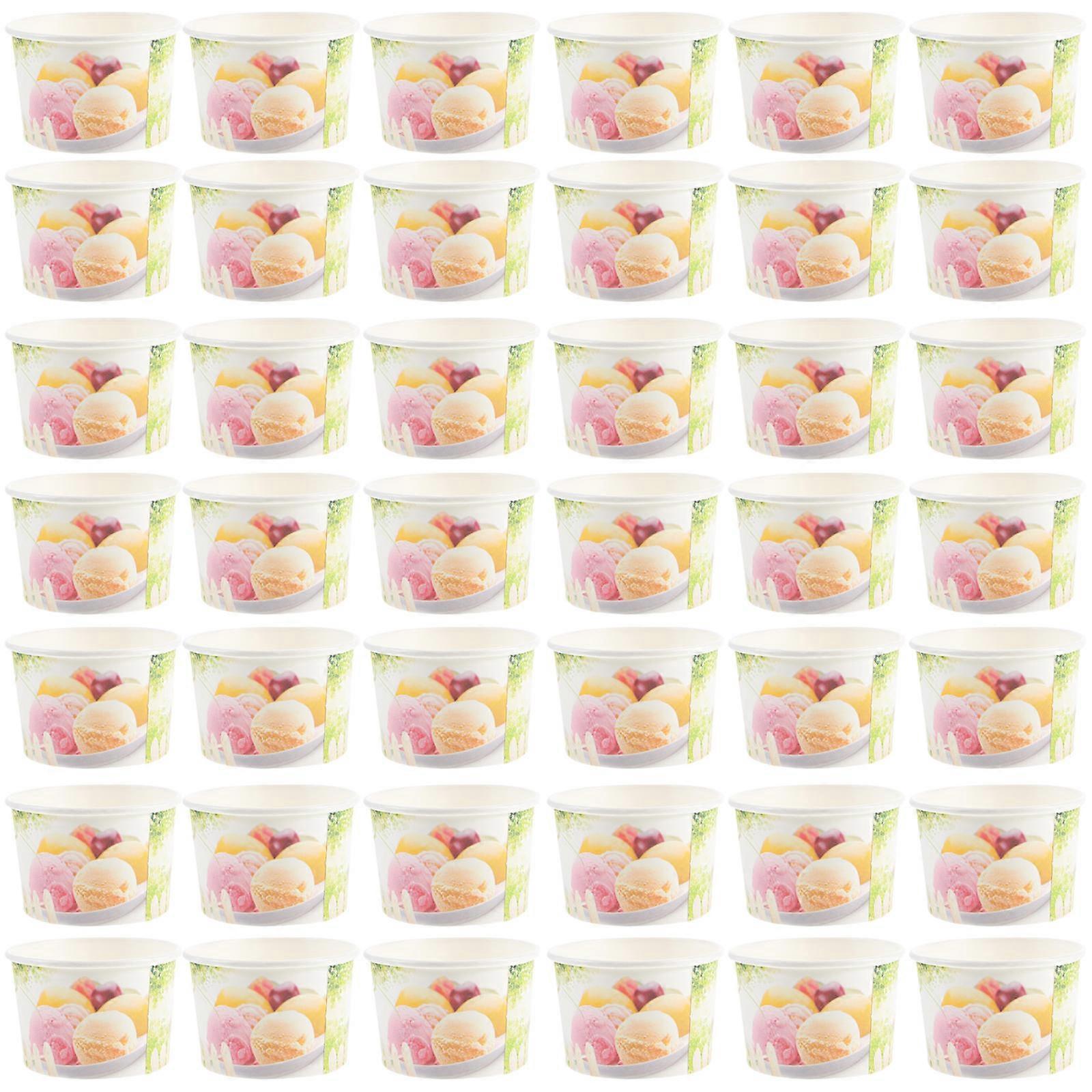 Cups for Desserts Office Use 100ML Simple Design Light Green Round Shape 100Pcs