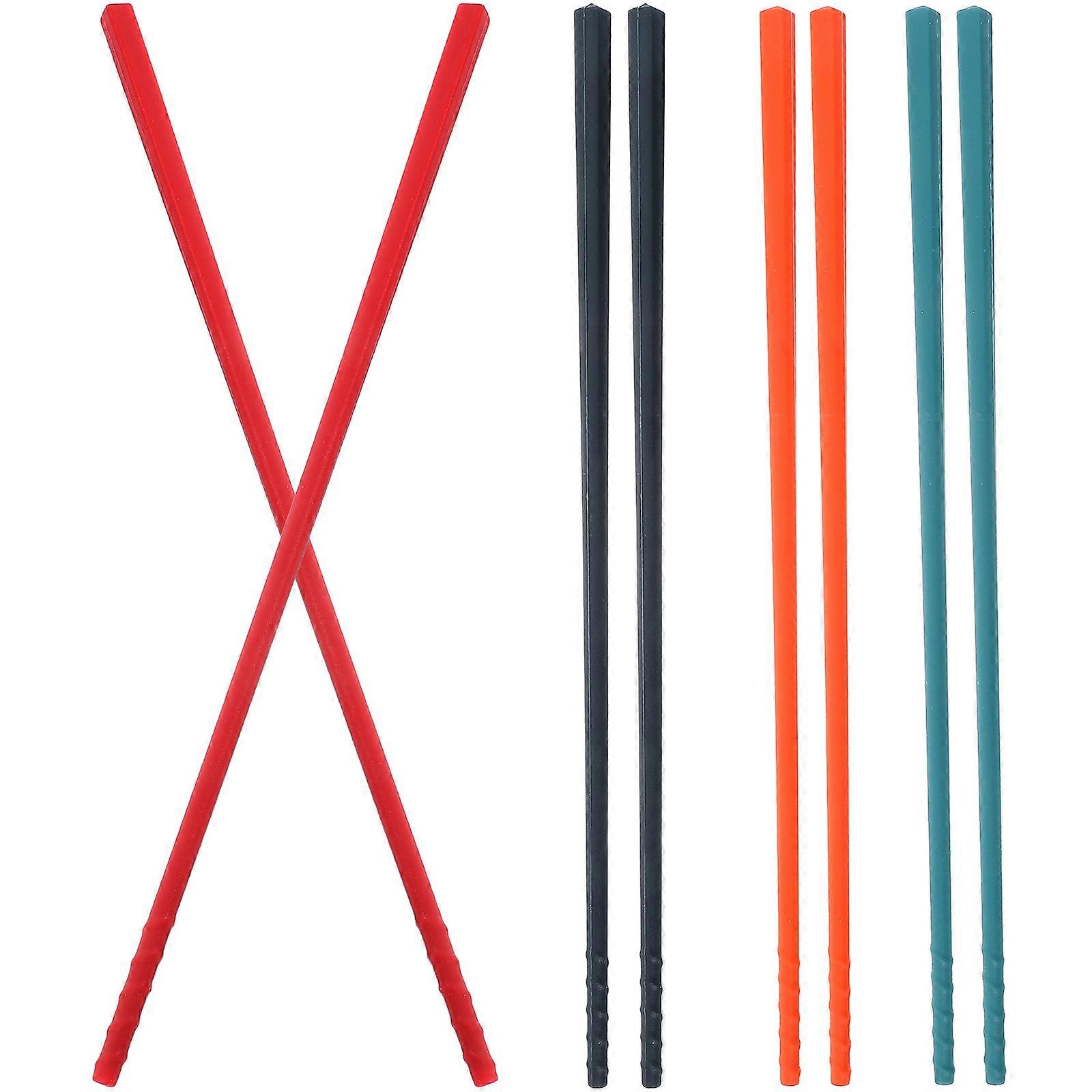 Kitchen Cooking Chopsticks Silicone Design 4 Pairs