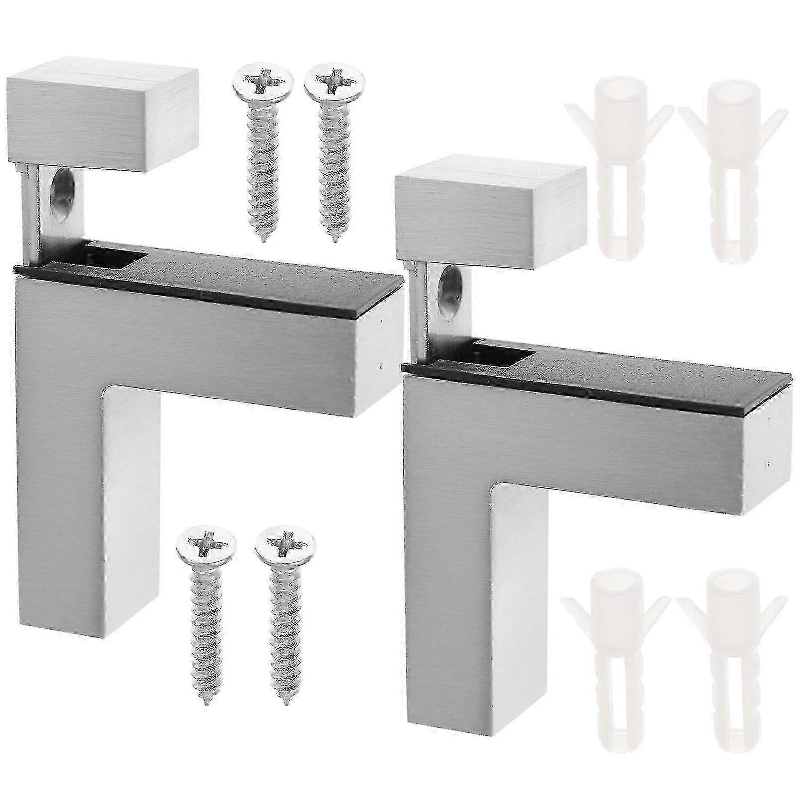 2pcs Adjustable Heavy Duty Floating Shelf Brackets for Wood and Glass