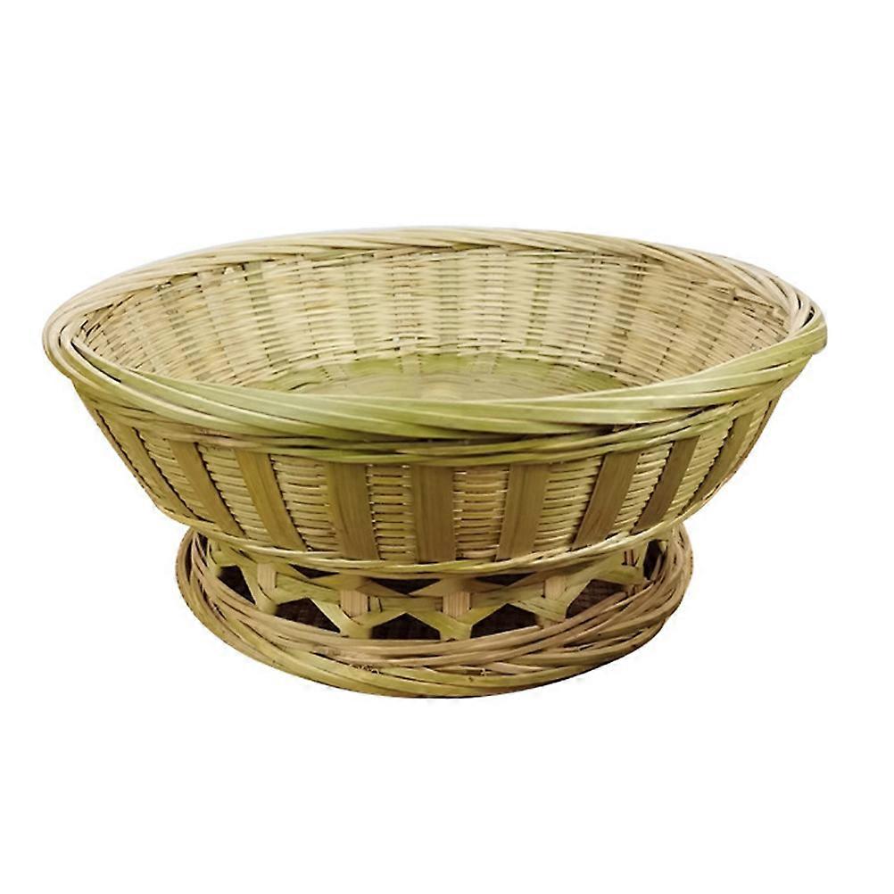 Rattan Weaving Basket Sundries Container Square Shape Bamboo Material Room Use 10.2X10.2X3.9in present Basket 1Pack