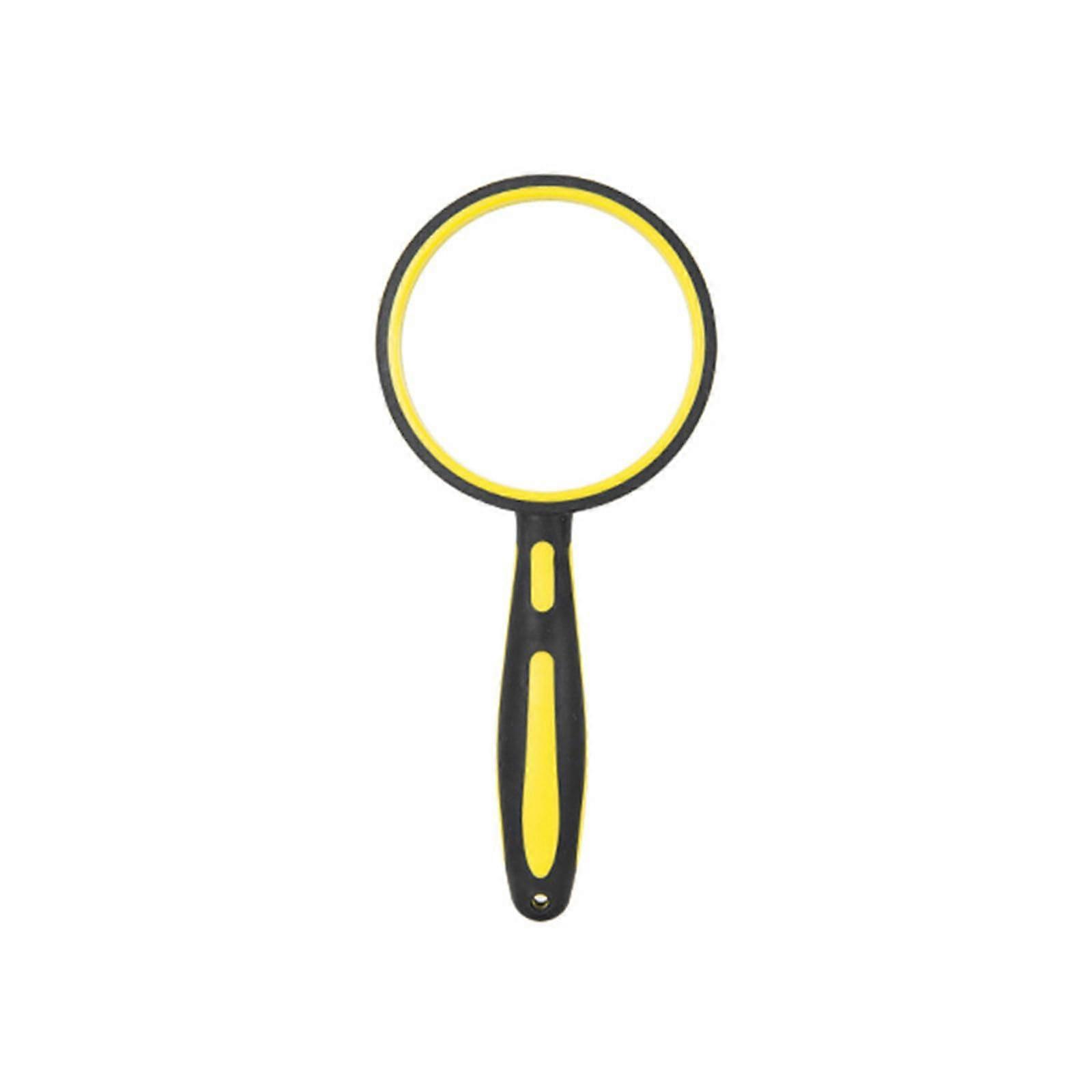 510x Magnification Handheld Magnifying Glass with NonSlip Rubber for Kids and Seniors, Daily Use Tool, 60mm, Yellow