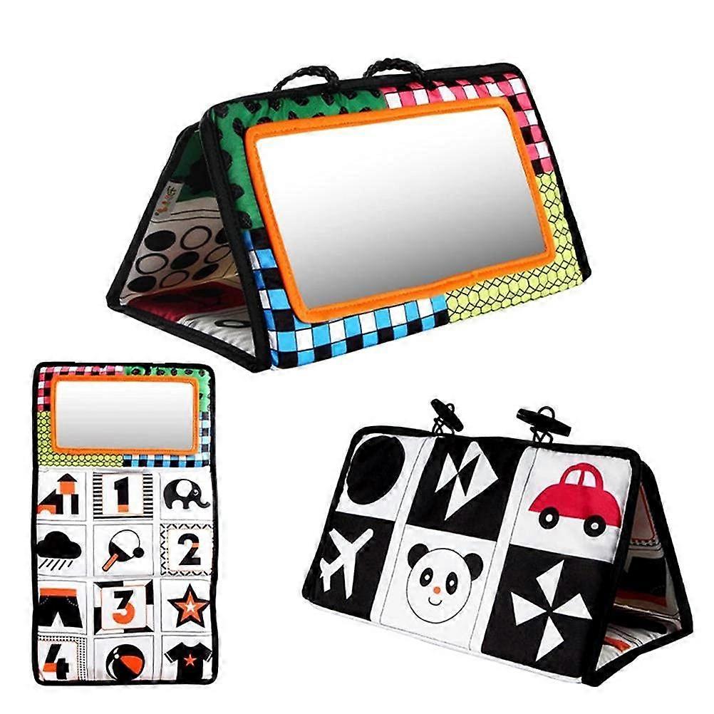 RUSTOO Mirror, Floor Mirror, Black and White Sensory Toy for Newborns, 06 Months
