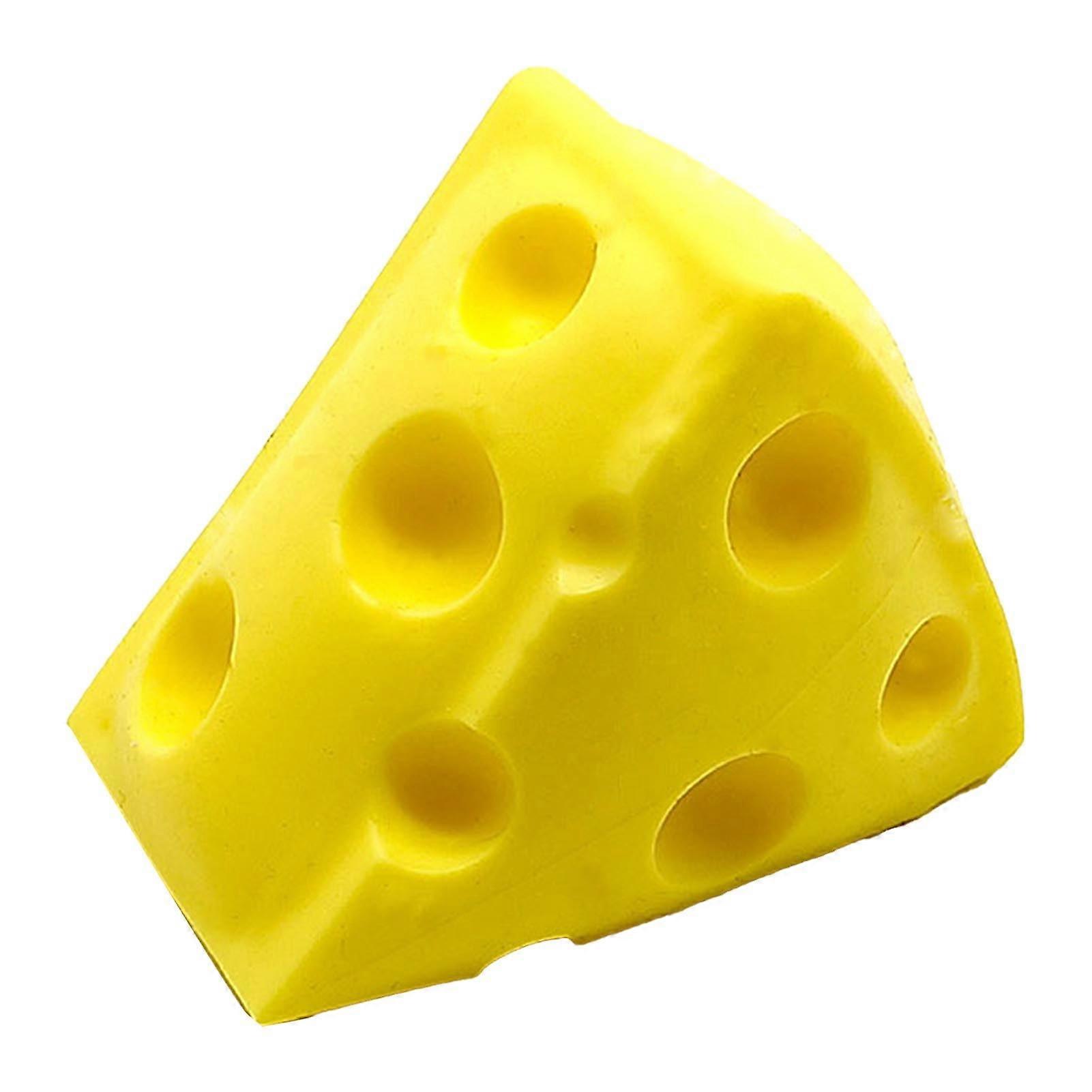 Cheese Toy Stress Ball Kneading Cheese Toy with realistic design made of soft TPR material for office, travel, and home use.