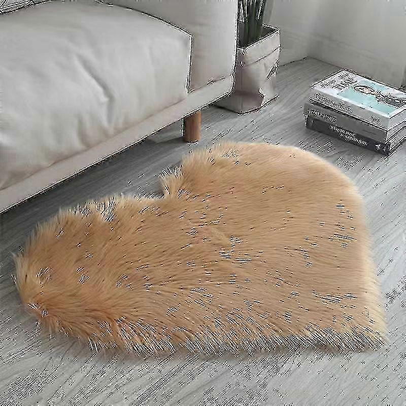 Fluffy hjerteformet teppe for soverommet
